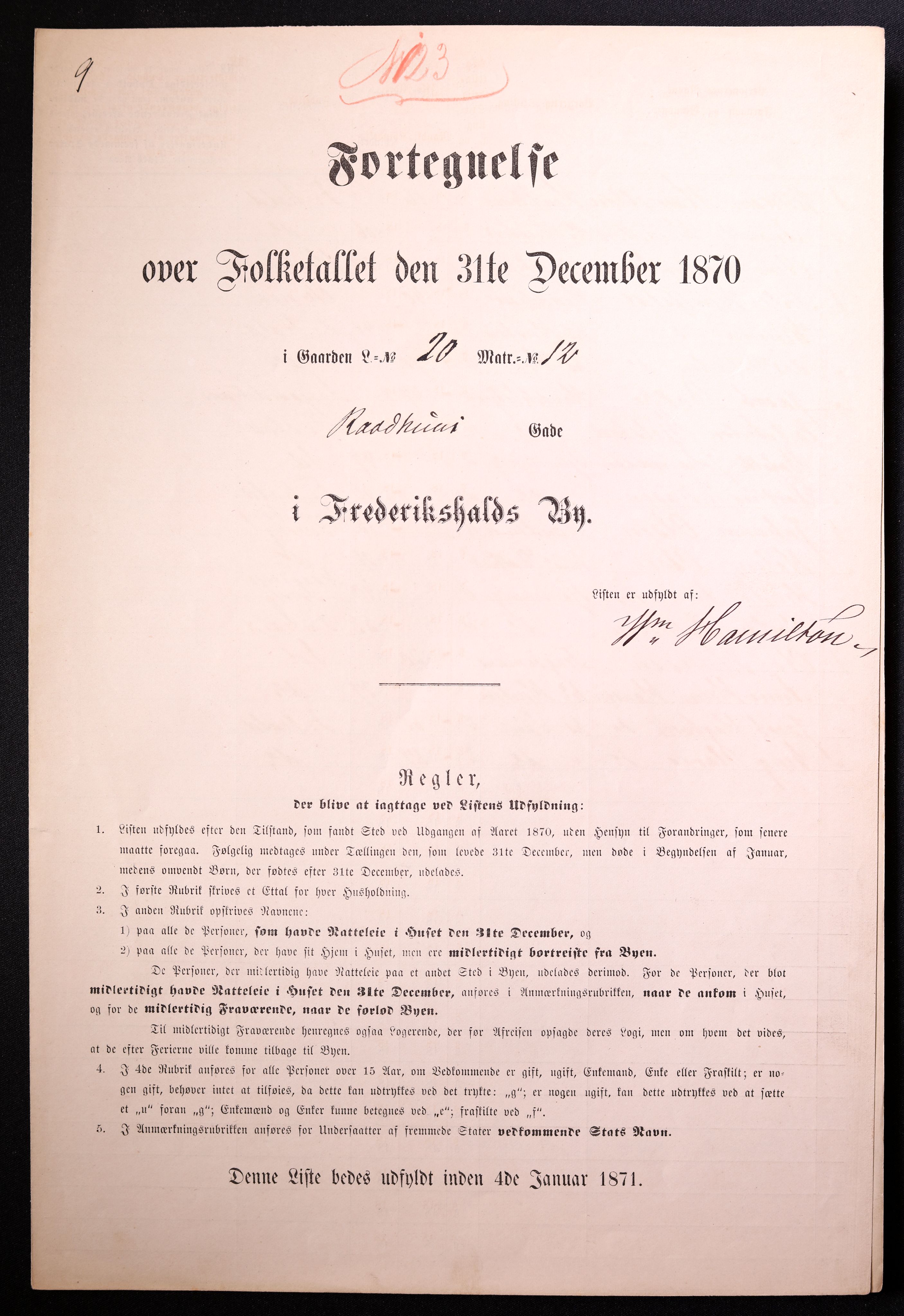 RA, Folketelling 1870 for 0101 Fredrikshald kjøpstad, 1870, s. 523