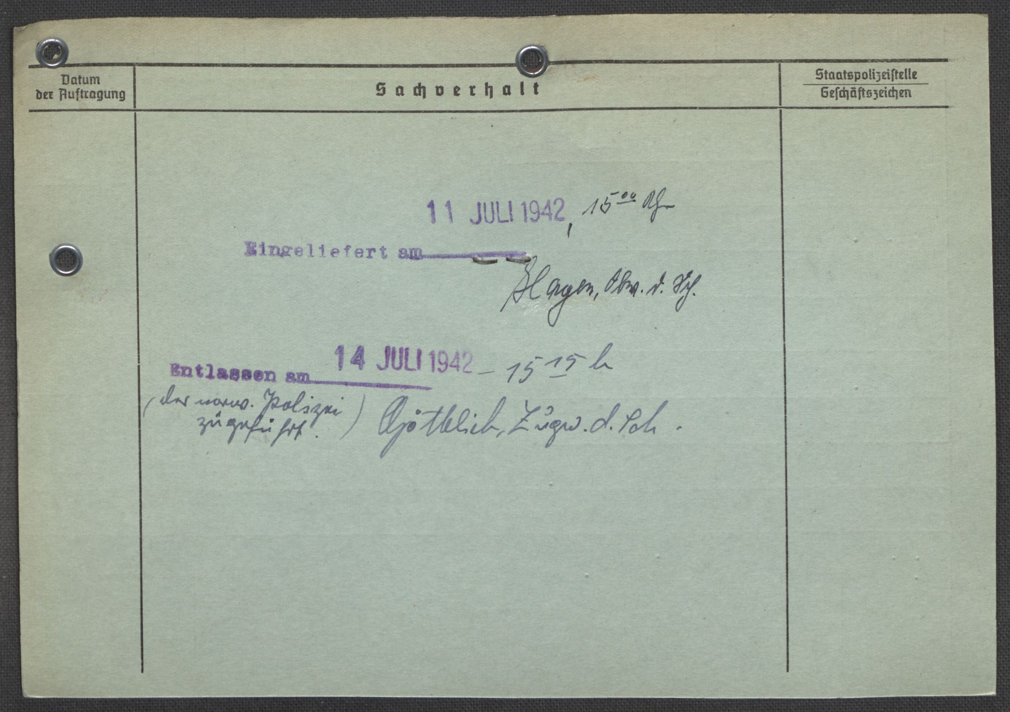 Befehlshaber der Sicherheitspolizei und des SD, RA/RAFA-5969/E/Ea/Eaa/L0008: Register over norske fanger i Møllergata 19: Oelze-Ru, 1940-1945, s. 935