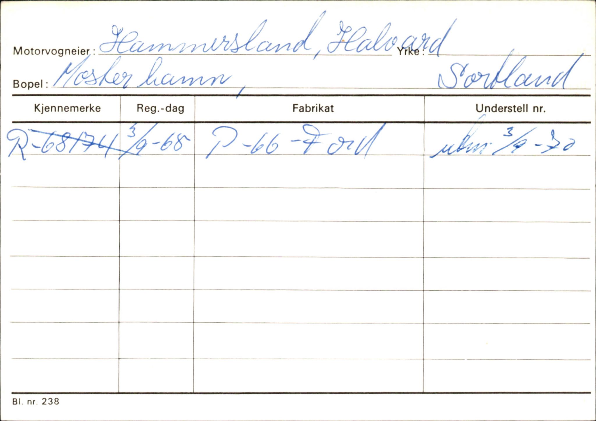 Statens vegvesen, Hordaland vegkontor, SAB/A-5201/2/Ha/L0018: R-eierkort H, 1920-1971, s. 509