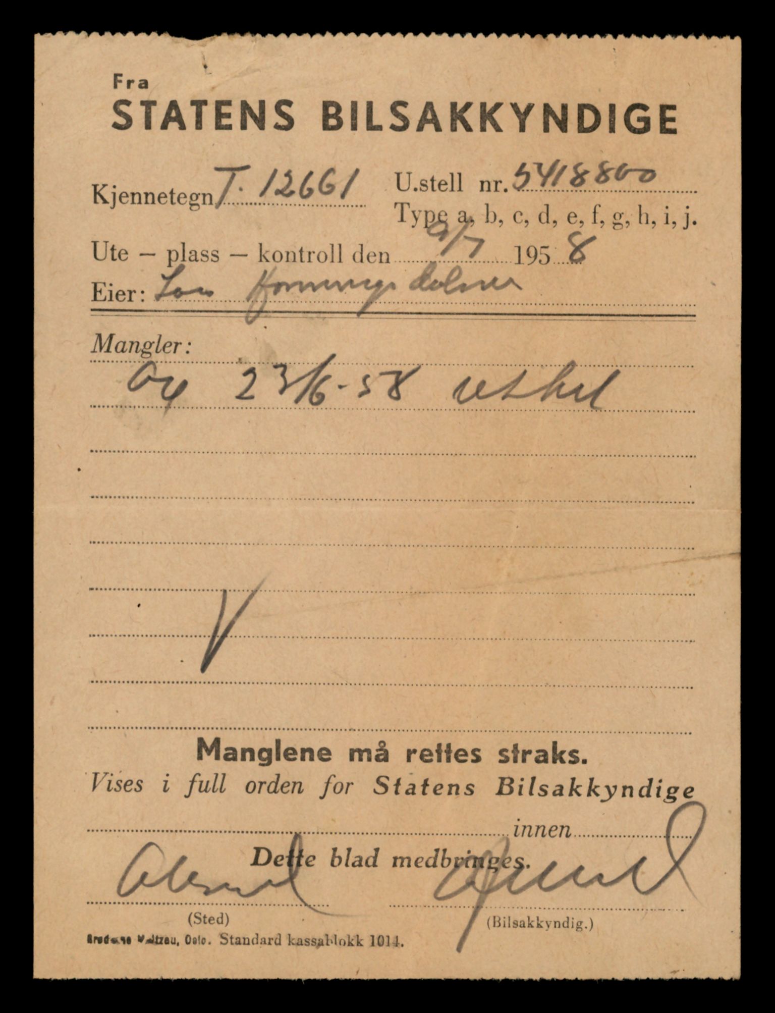 Møre og Romsdal vegkontor - Ålesund trafikkstasjon, SAT/A-4099/F/Fe/L0035: Registreringskort for kjøretøy T 12653 - T 12829, 1927-1998, s. 134