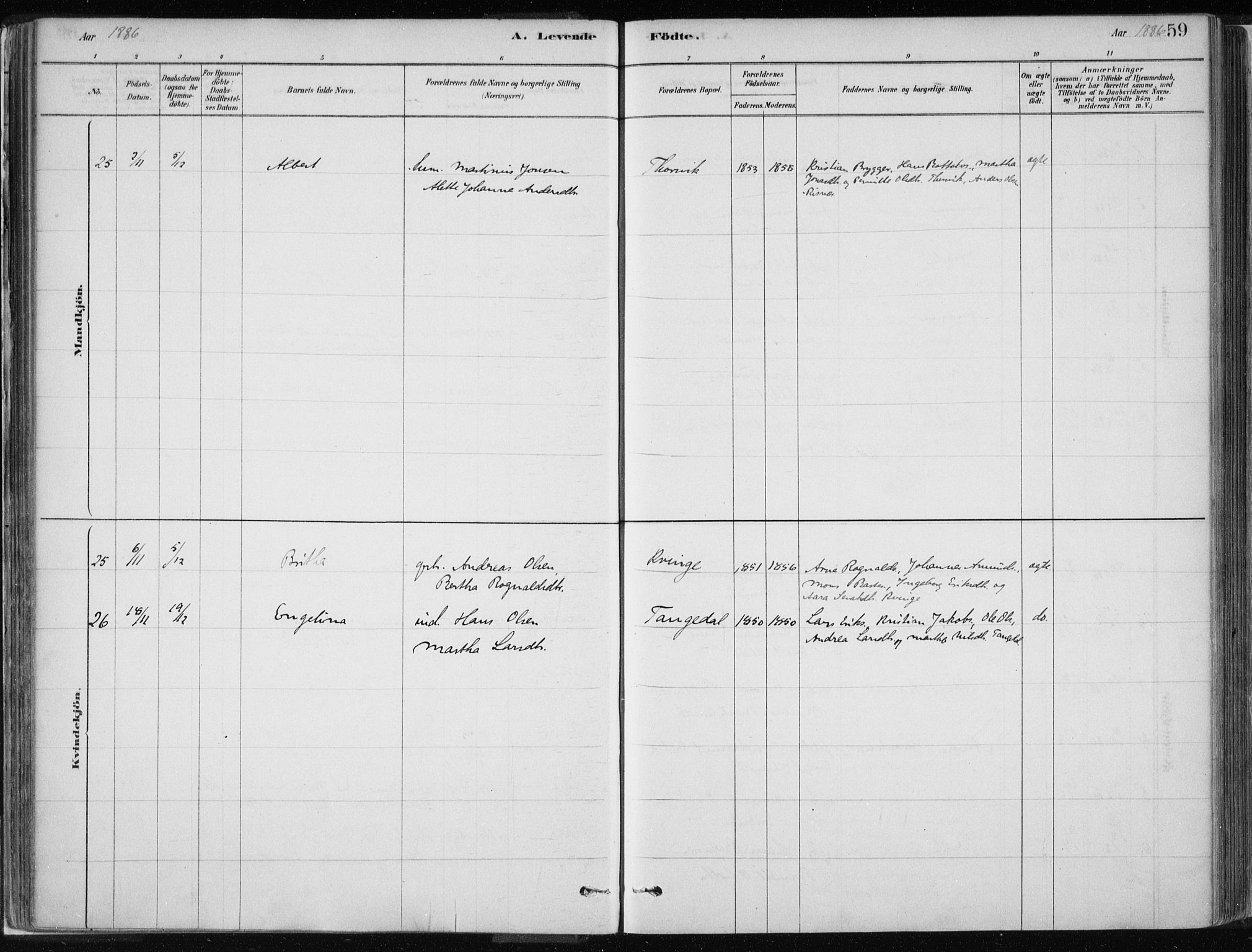 Masfjorden Sokneprestembete, SAB/A-77001: Ministerialbok nr. B  1, 1876-1899, s. 59