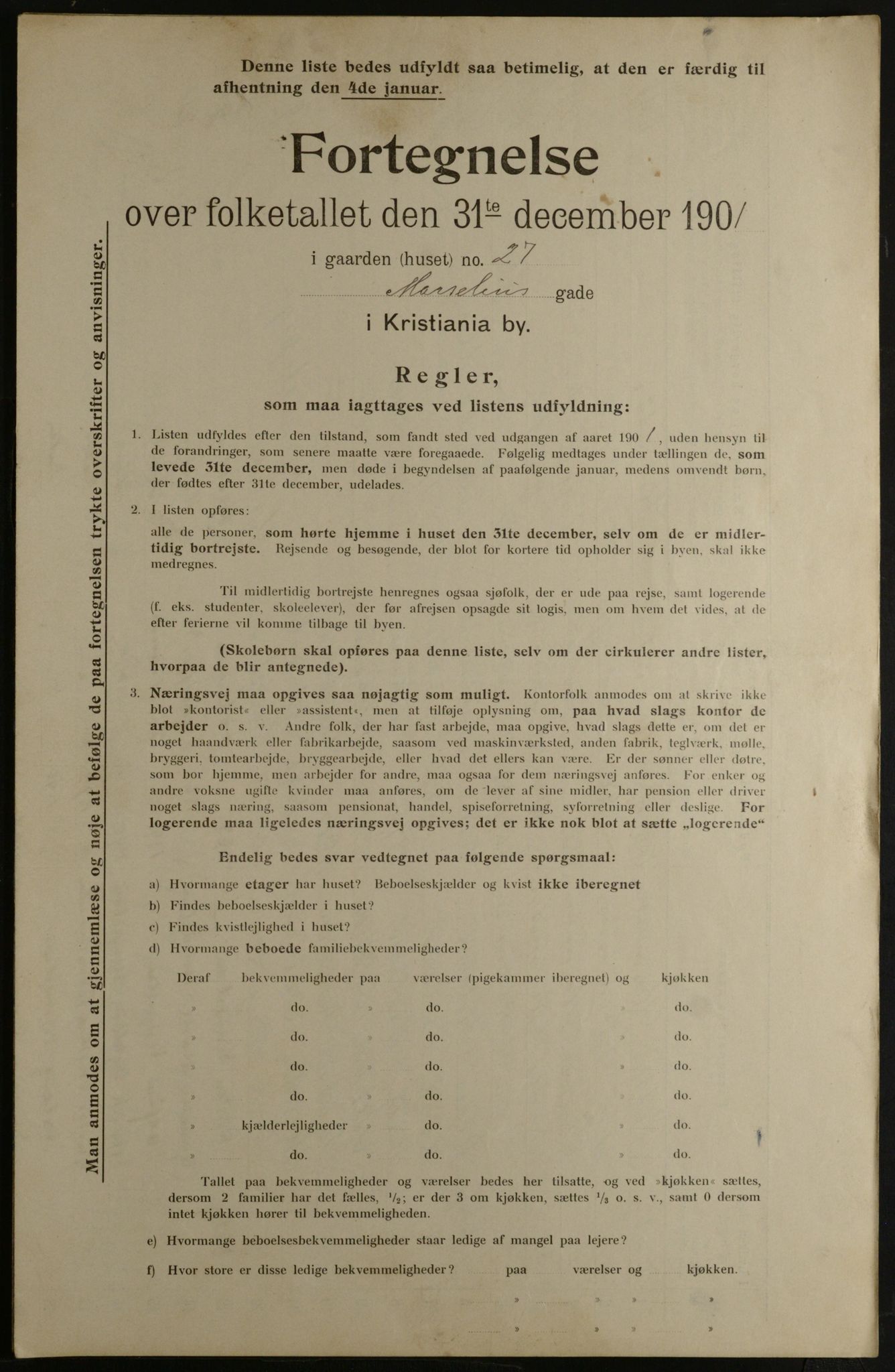 OBA, Kommunal folketelling 31.12.1901 for Kristiania kjøpstad, 1901, s. 9957