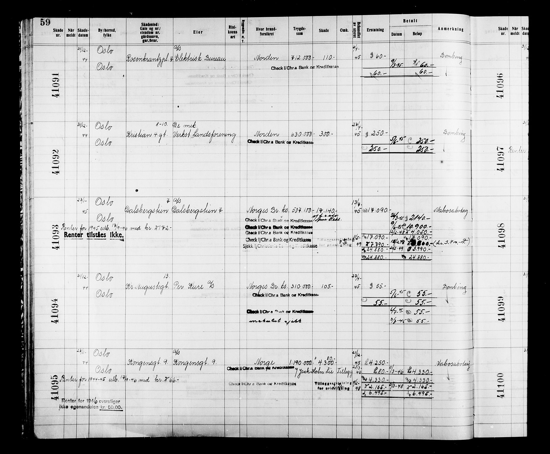 Krigsskadetrygdene for bygninger og løsøre, AV/RA-S-1548/V/L0038: Bygning, branntrygdet., 1940-1945, s. 59