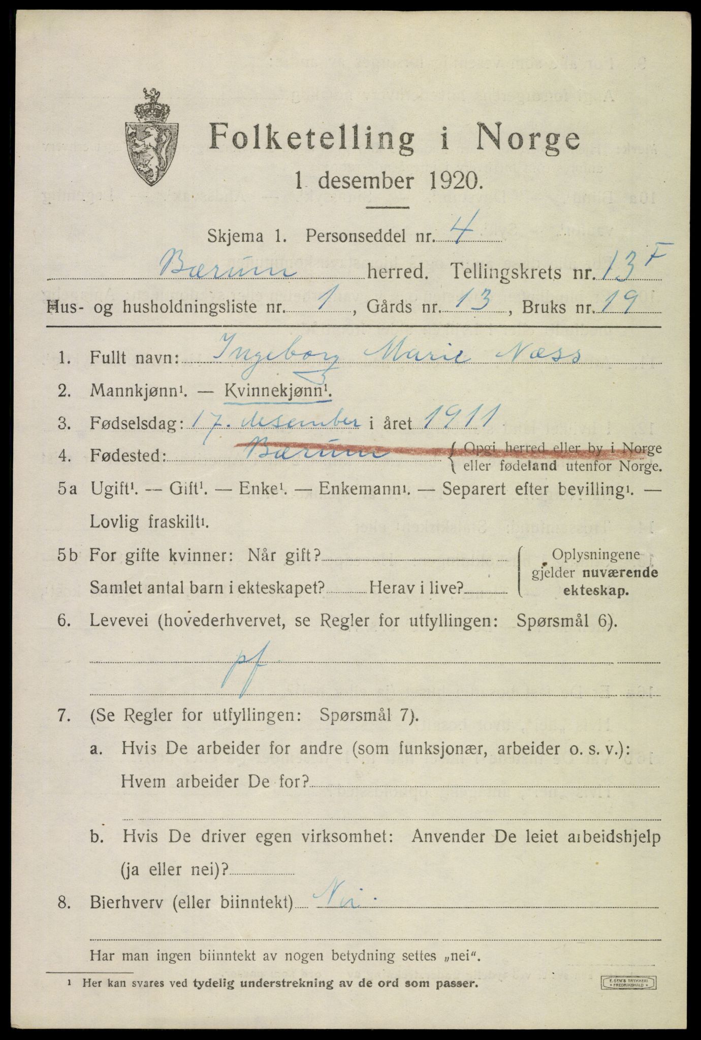 SAO, Folketelling 1920 for 0219 Bærum herred, 1920, s. 38972