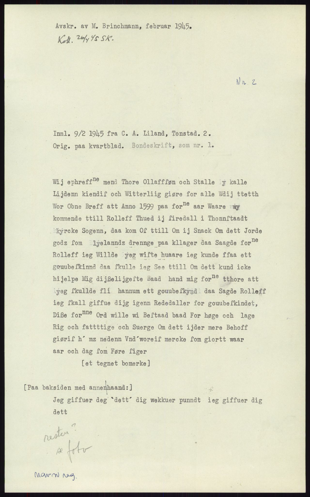 Samlinger til kildeutgivelse, Diplomavskriftsamlingen, AV/RA-EA-4053/H/Ha, s. 1967