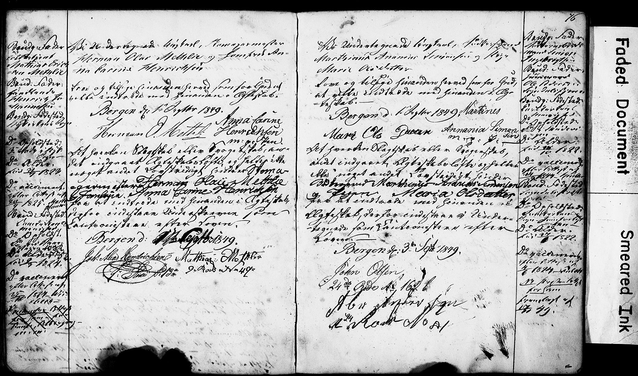 Domkirken sokneprestembete, SAB/A-74801: Forlovererklæringer nr. II.5.4, 1845-1852, s. 76