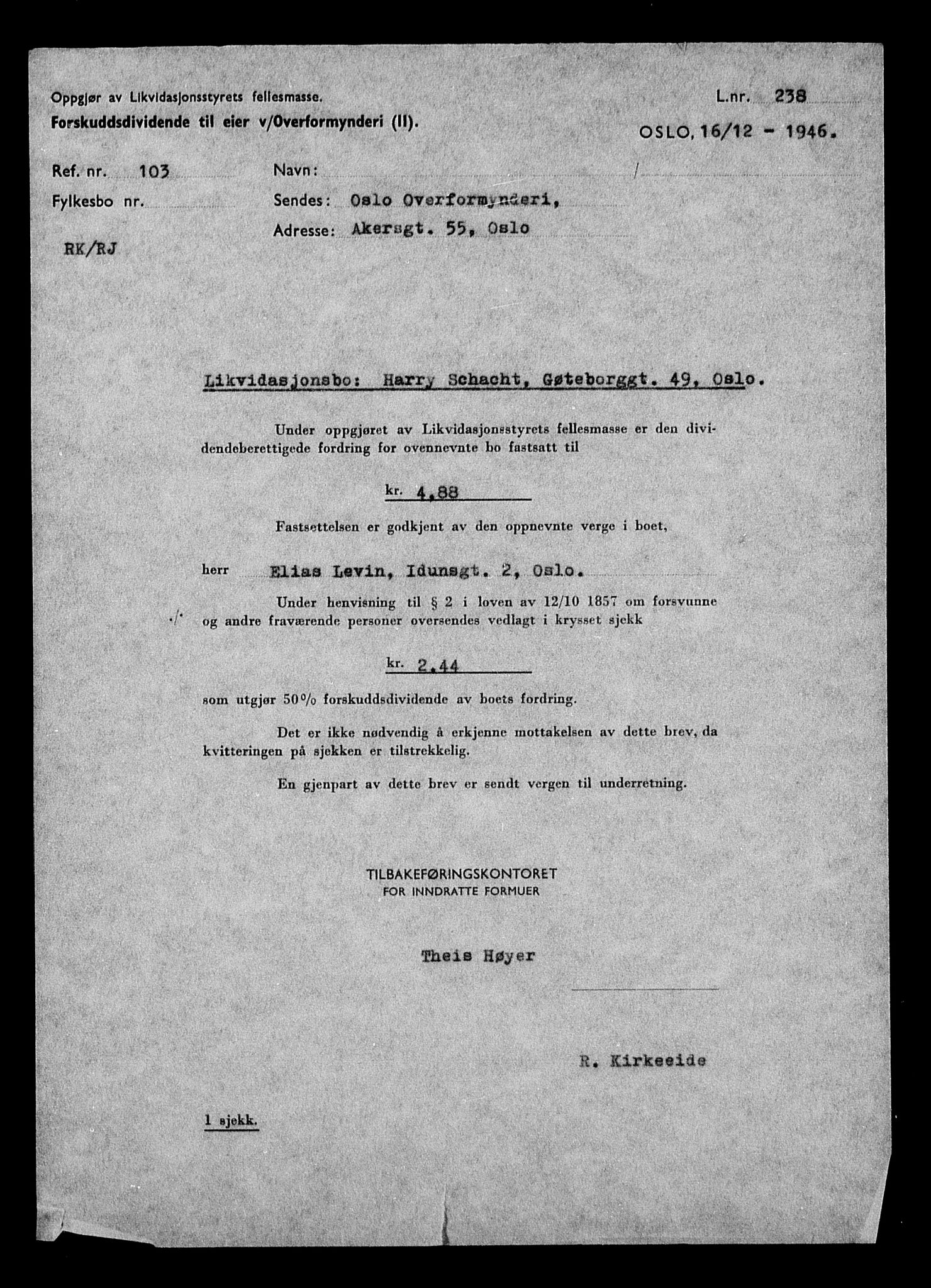 Justisdepartementet, Tilbakeføringskontoret for inndratte formuer, RA/S-1564/H/Hc/Hcc/L0977: --, 1945-1947, s. 389