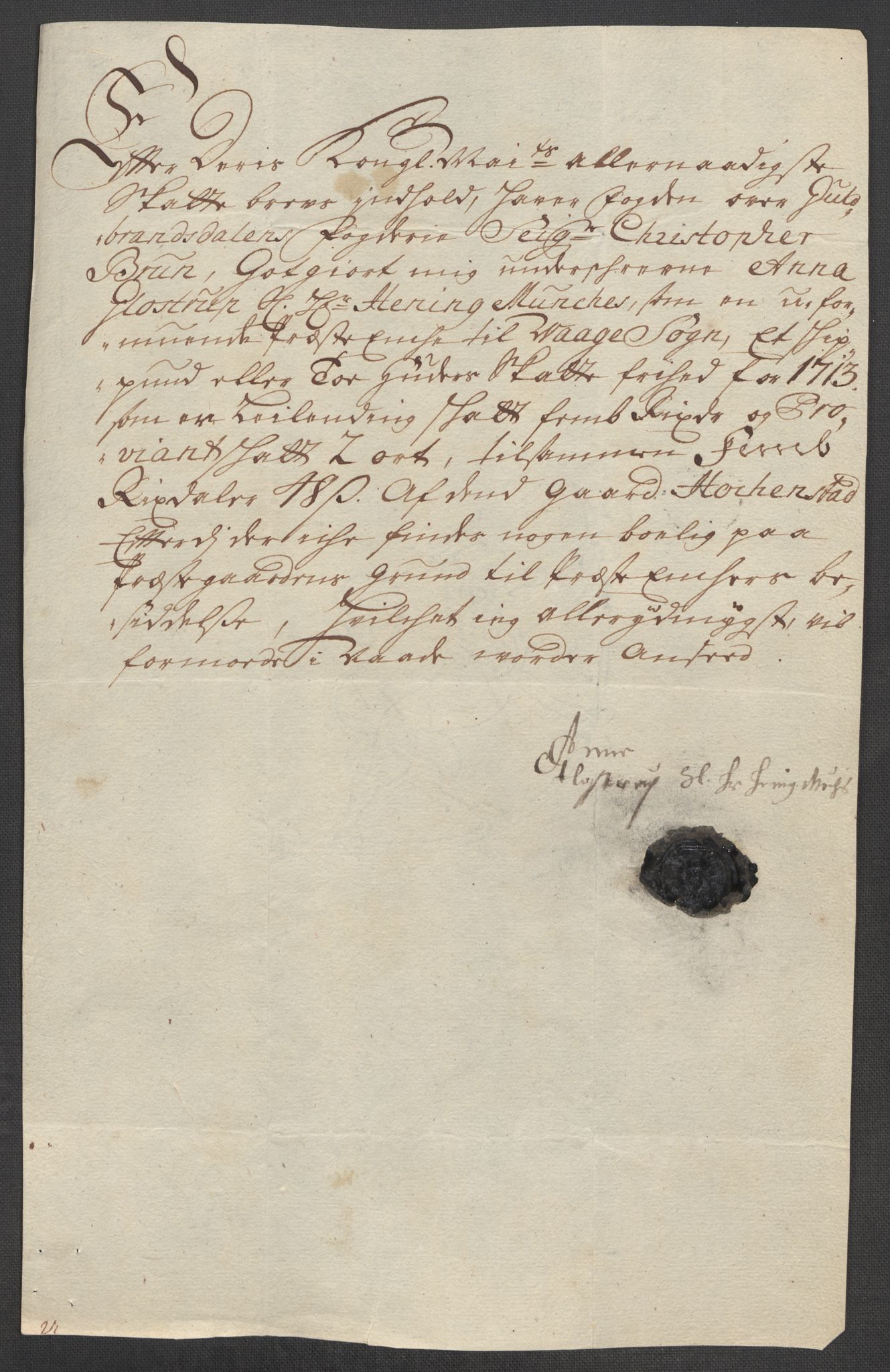 Rentekammeret inntil 1814, Reviderte regnskaper, Fogderegnskap, AV/RA-EA-4092/R17/L1182: Fogderegnskap Gudbrandsdal, 1713, s. 462