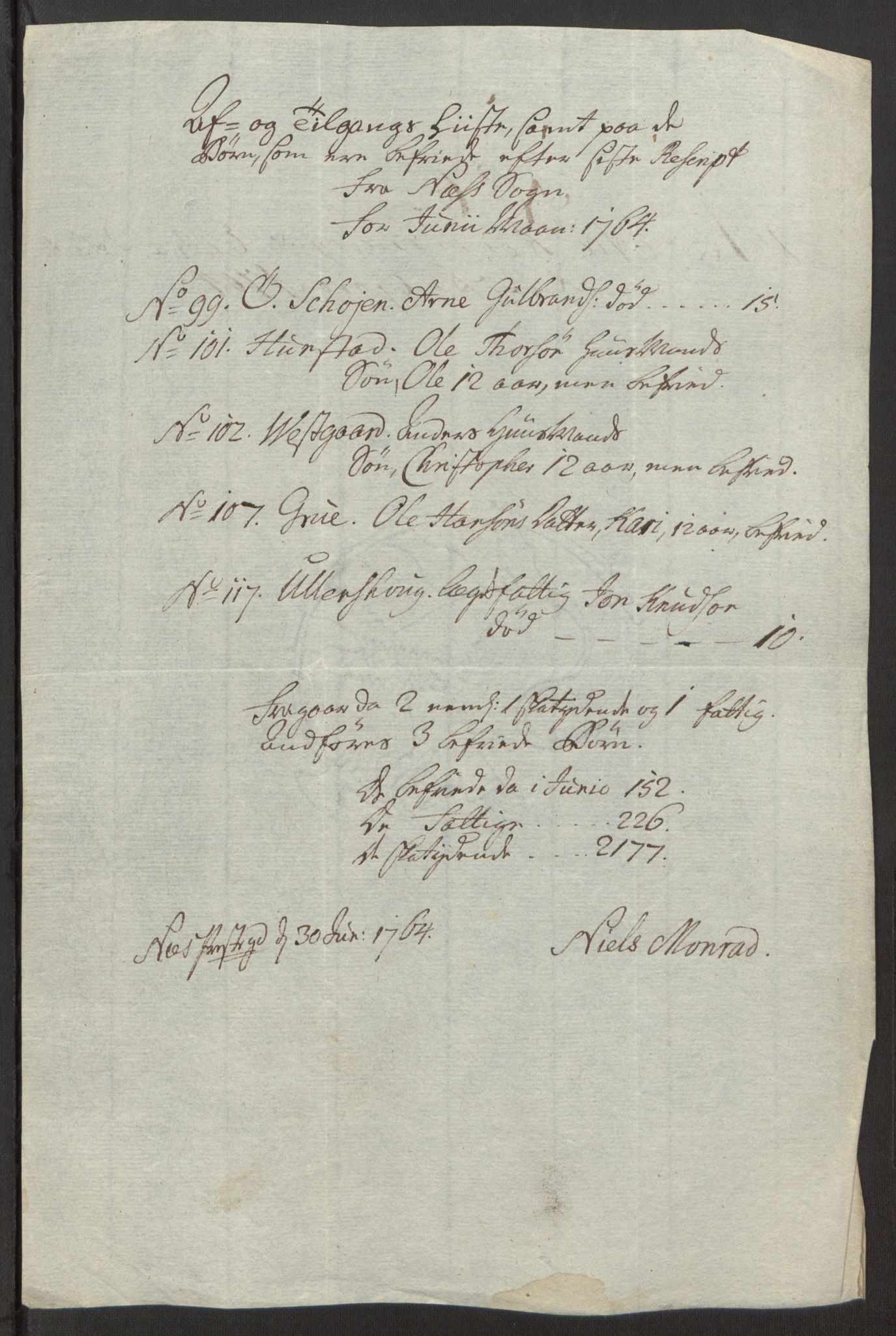 Rentekammeret inntil 1814, Reviderte regnskaper, Fogderegnskap, AV/RA-EA-4092/R12/L0803: Ekstraskatten Øvre Romerike, 1763-1764, s. 299