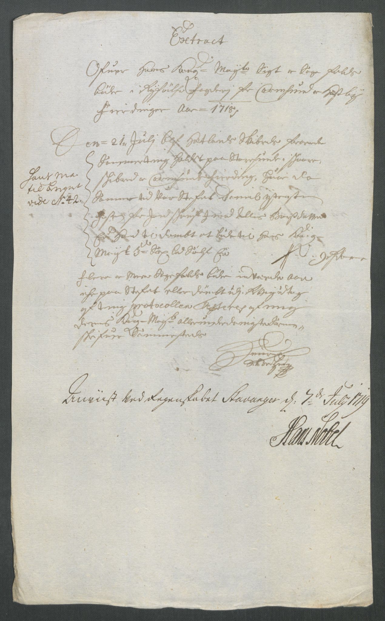 Rentekammeret inntil 1814, Reviderte regnskaper, Fogderegnskap, AV/RA-EA-4092/R47/L2871: Fogderegnskap Ryfylke, 1718, s. 271