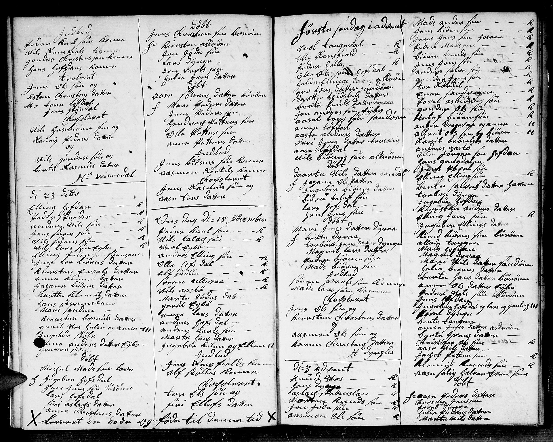 Dypvåg sokneprestkontor, AV/SAK-1111-0007/F/Fb/Fba/L0006: Klokkerbok nr. B 6, 1746-1762, s. 11