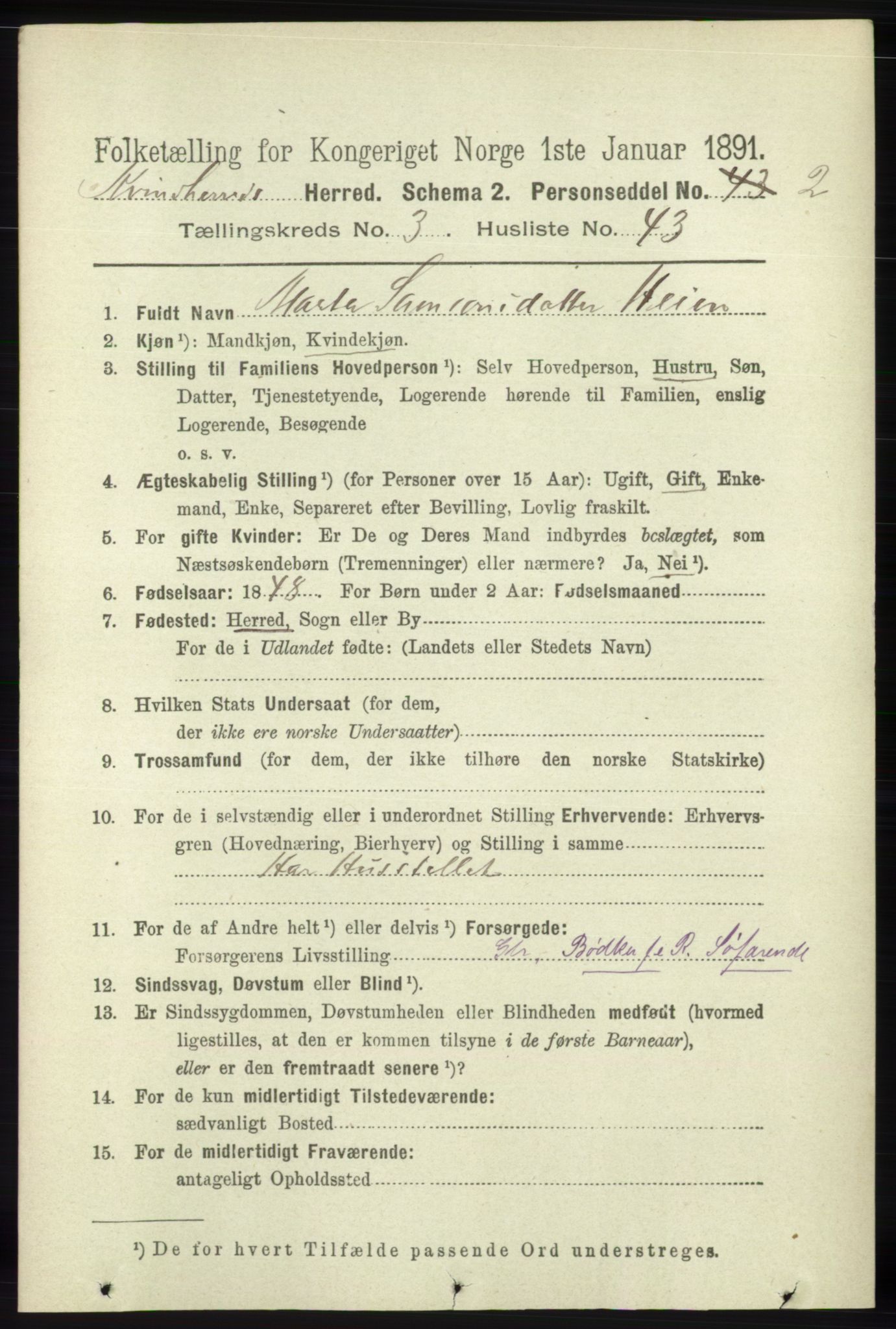 RA, Folketelling 1891 for 1224 Kvinnherad herred, 1891, s. 1171