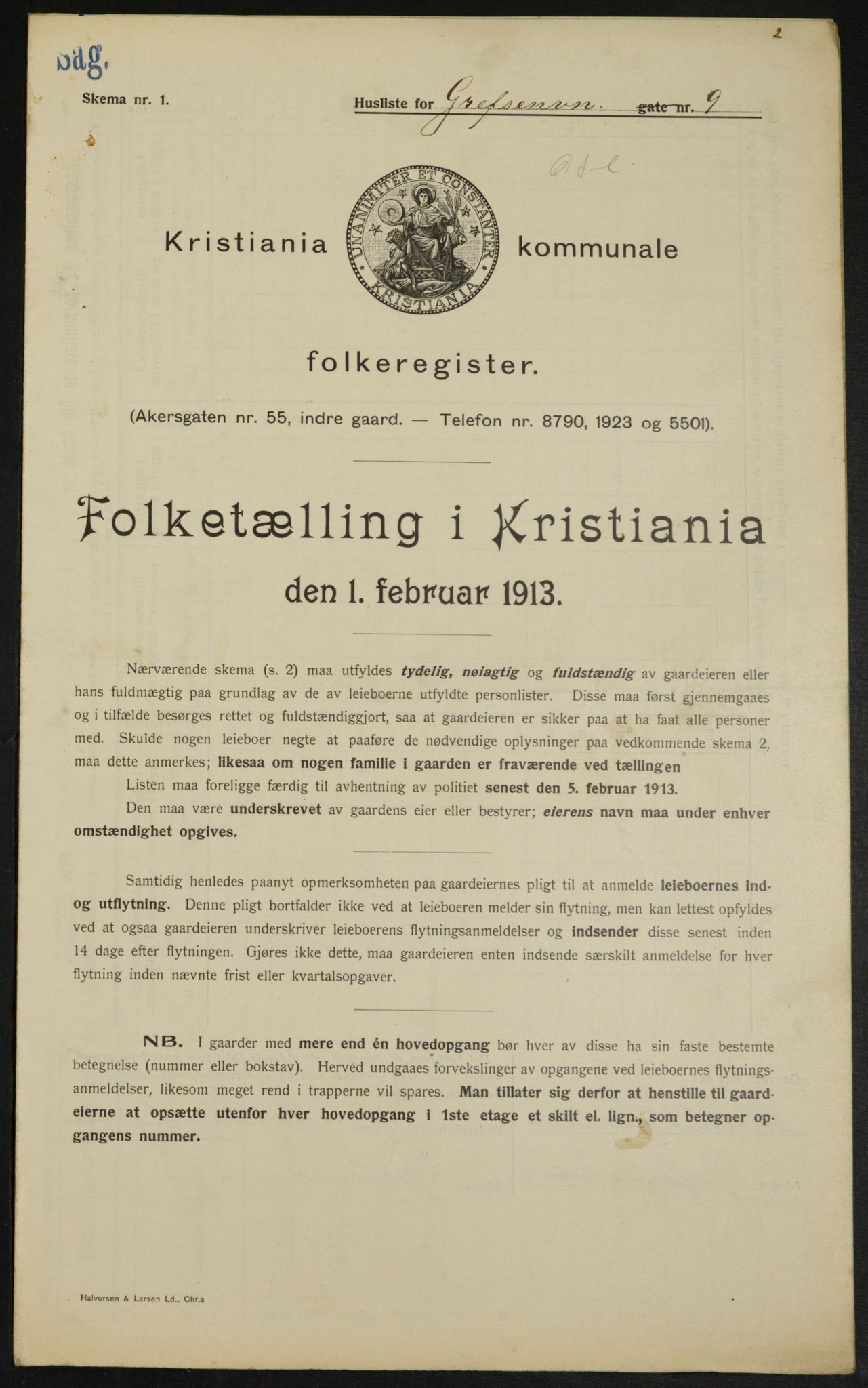 OBA, Kommunal folketelling 1.2.1913 for Kristiania, 1913, s. 29631