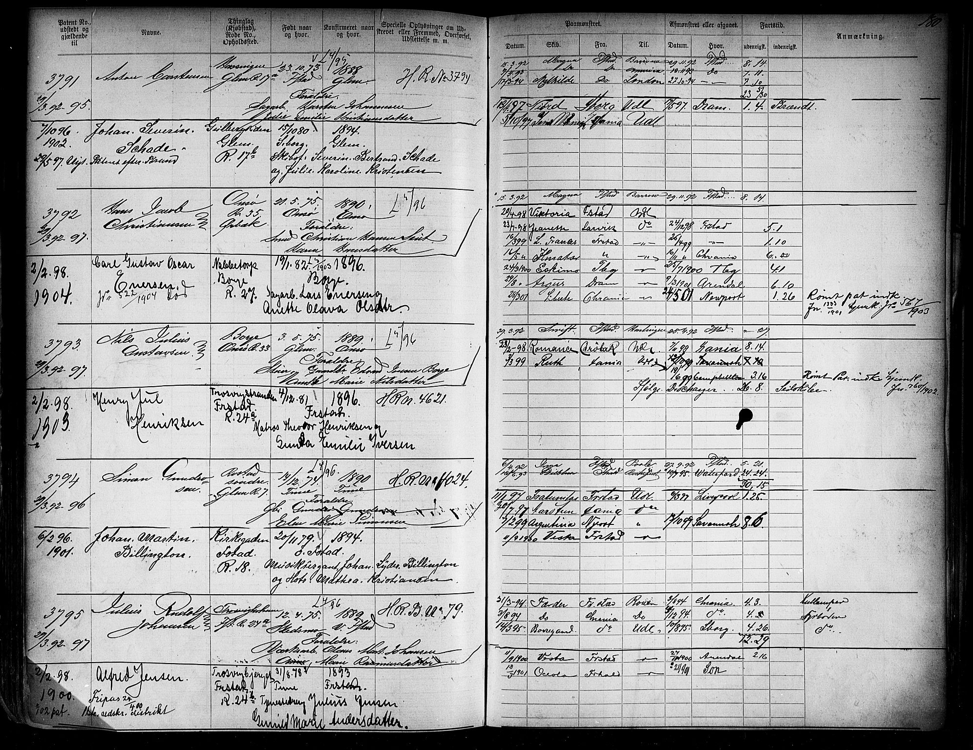 Fredrikstad mønstringskontor, AV/SAO-A-10569b/F/Fc/Fca/L0005: Annotasjonsrulle, 1884-1899, s. 494