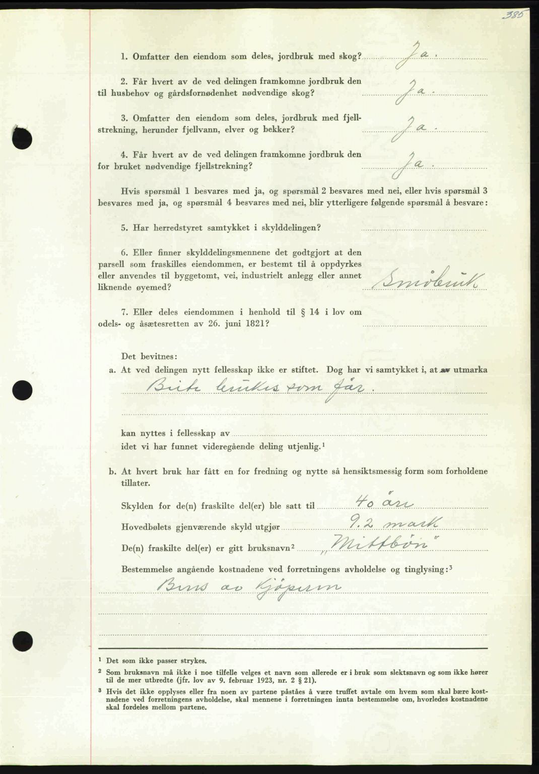 Nordmøre sorenskriveri, AV/SAT-A-4132/1/2/2Ca: Pantebok nr. A110, 1948-1949, Dagboknr: 57/1949