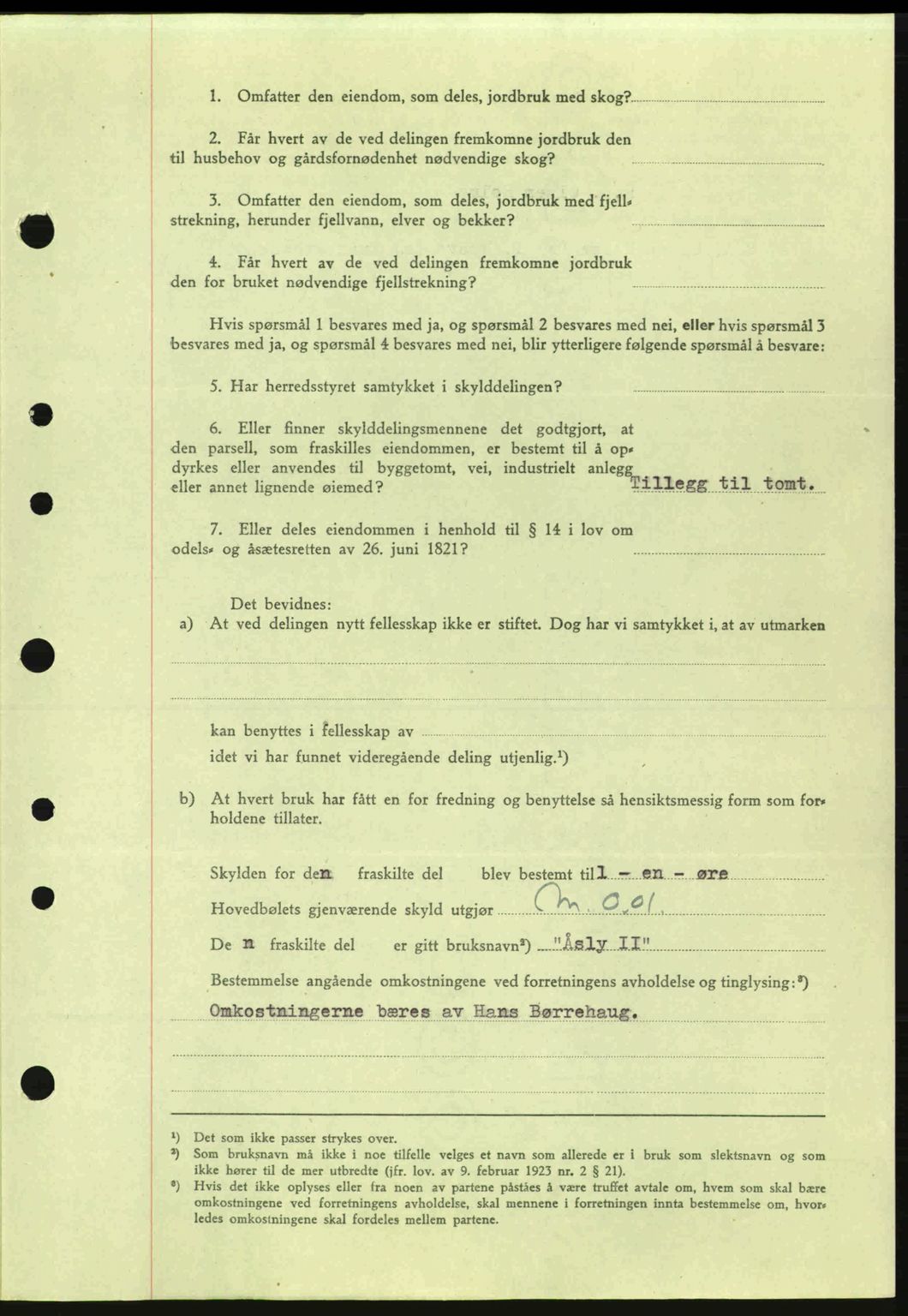 Tønsberg sorenskriveri, AV/SAKO-A-130/G/Ga/Gaa/L0013: Pantebok nr. A13, 1943-1943, Dagboknr: 1111/1943