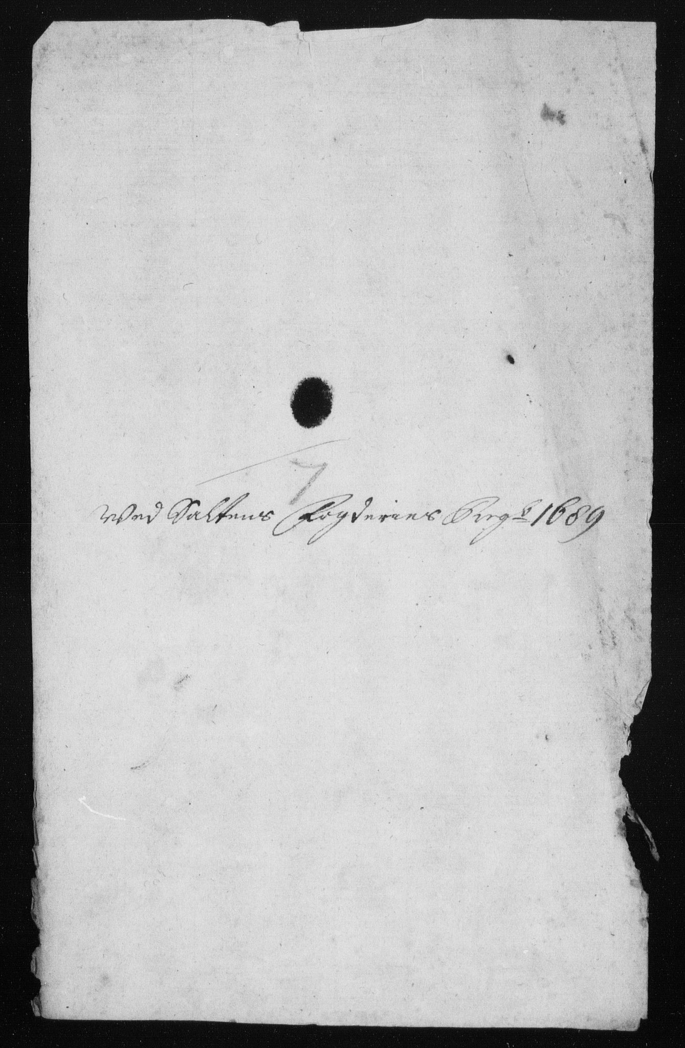 Rentekammeret inntil 1814, Reviderte regnskaper, Stiftamtstueregnskaper, Trondheim stiftamt og Nordland amt, AV/RA-EA-6044/R/Rh/L0013: Nordland amt, 1689