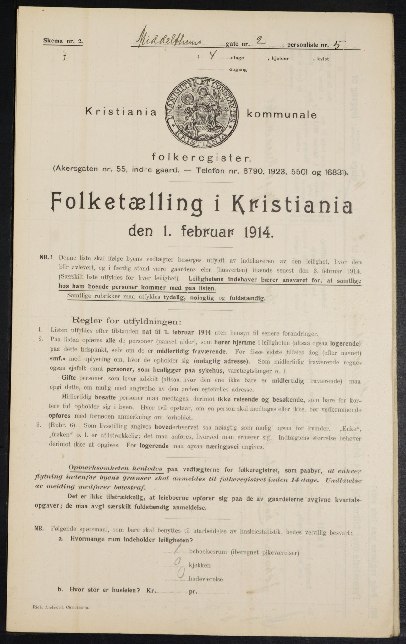 OBA, Kommunal folketelling 1.2.1914 for Kristiania, 1914, s. 65267