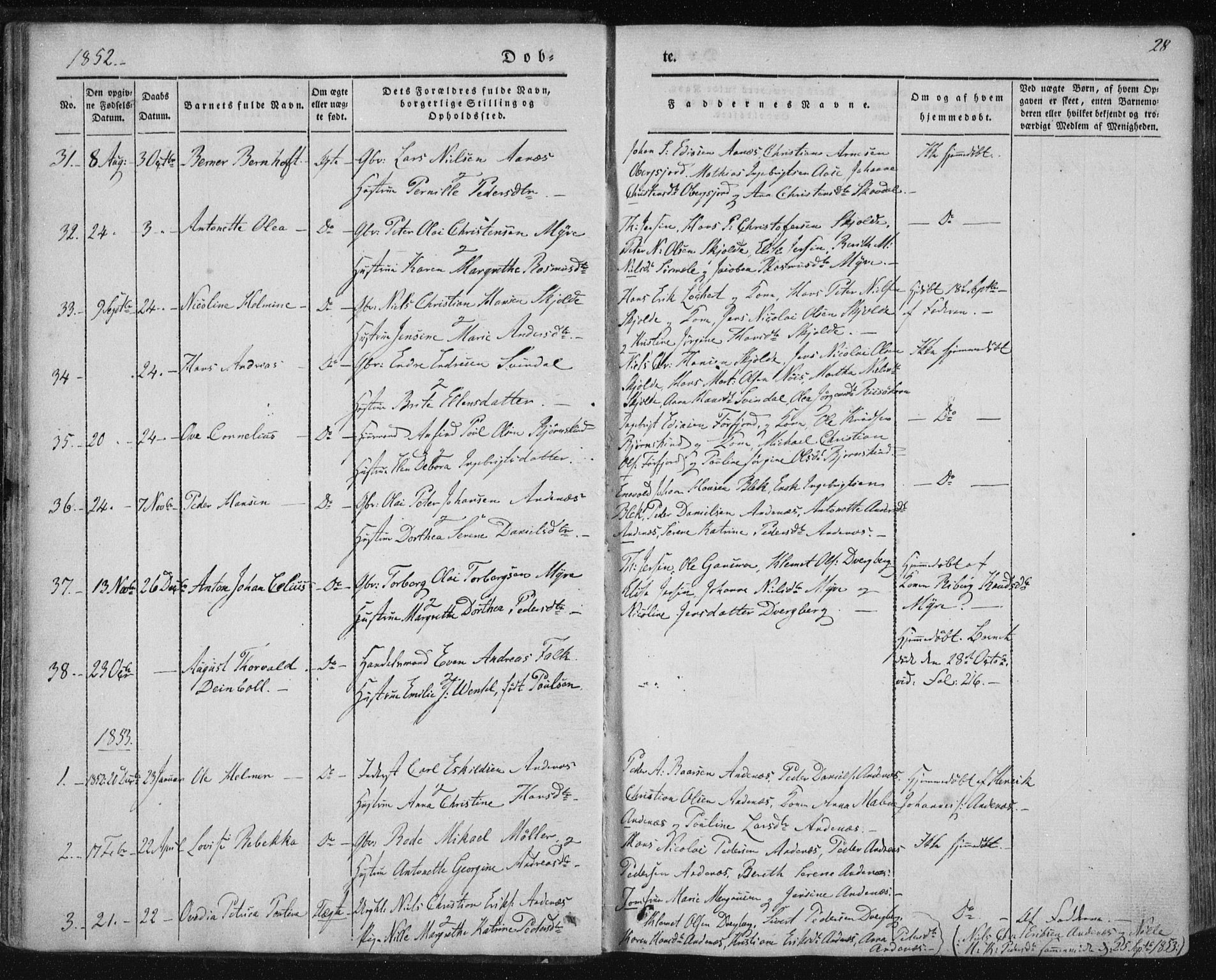 Ministerialprotokoller, klokkerbøker og fødselsregistre - Nordland, AV/SAT-A-1459/897/L1396: Ministerialbok nr. 897A04, 1842-1866, s. 28