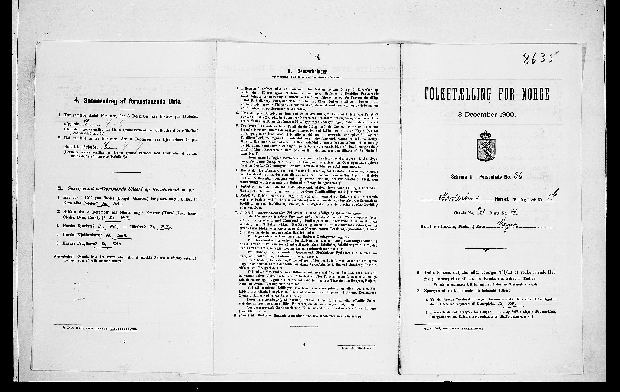 RA, Folketelling 1900 for 0613 Norderhov herred, 1900, s. 423