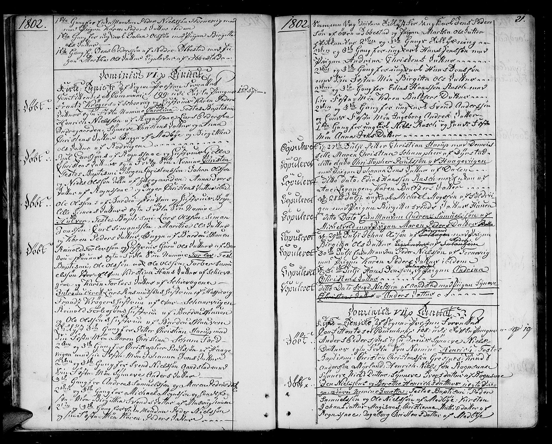 Ibestad sokneprestembete, AV/SATØ-S-0077/H/Ha/Haa/L0004kirke: Ministerialbok nr. 4, 1801-1824, s. 21