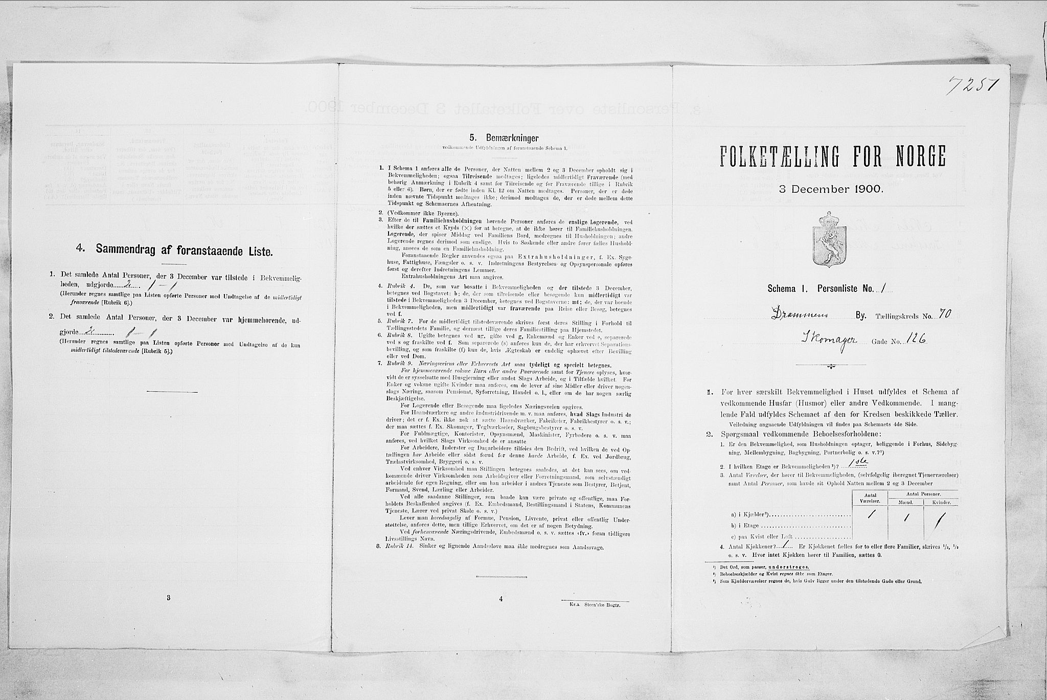 RA, Folketelling 1900 for 0602 Drammen kjøpstad, 1900, s. 12215