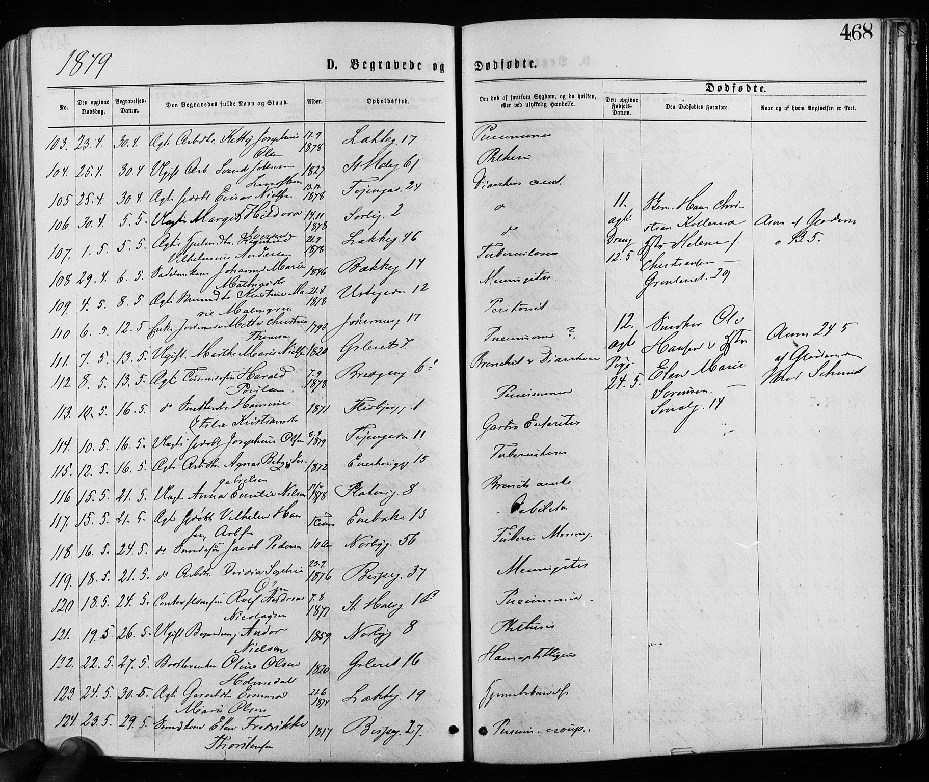 Grønland prestekontor Kirkebøker, AV/SAO-A-10848/F/Fa/L0005: Ministerialbok nr. 5, 1869-1880, s. 468