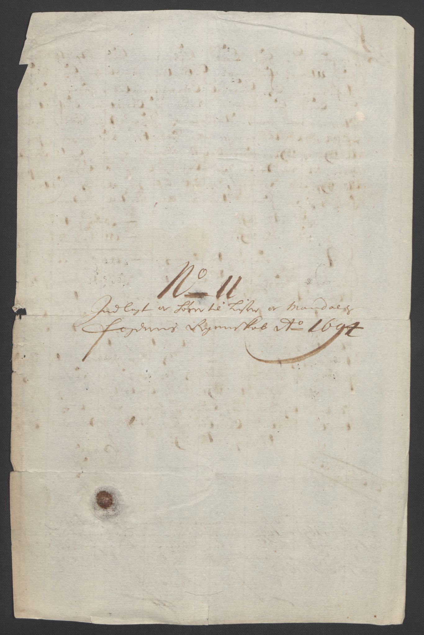 Rentekammeret inntil 1814, Reviderte regnskaper, Fogderegnskap, AV/RA-EA-4092/R43/L2545: Fogderegnskap Lista og Mandal, 1694-1695, s. 194