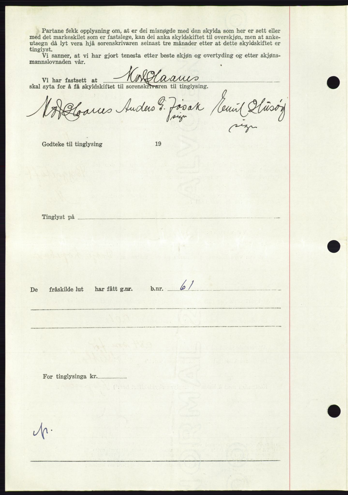Søre Sunnmøre sorenskriveri, AV/SAT-A-4122/1/2/2C/L0100: Pantebok nr. 26A, 1954-1955, Dagboknr: 973/1955