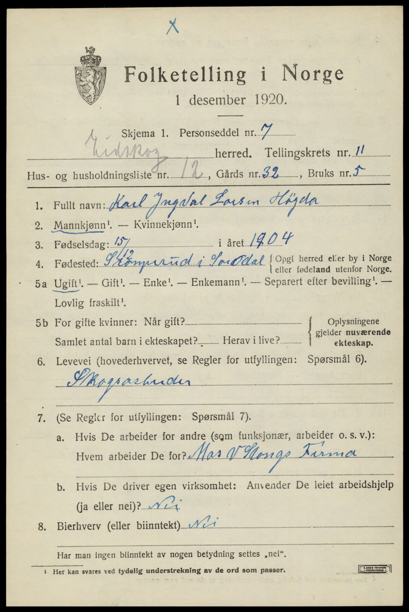 SAH, Folketelling 1920 for 0420 Eidskog herred, 1920, s. 11731