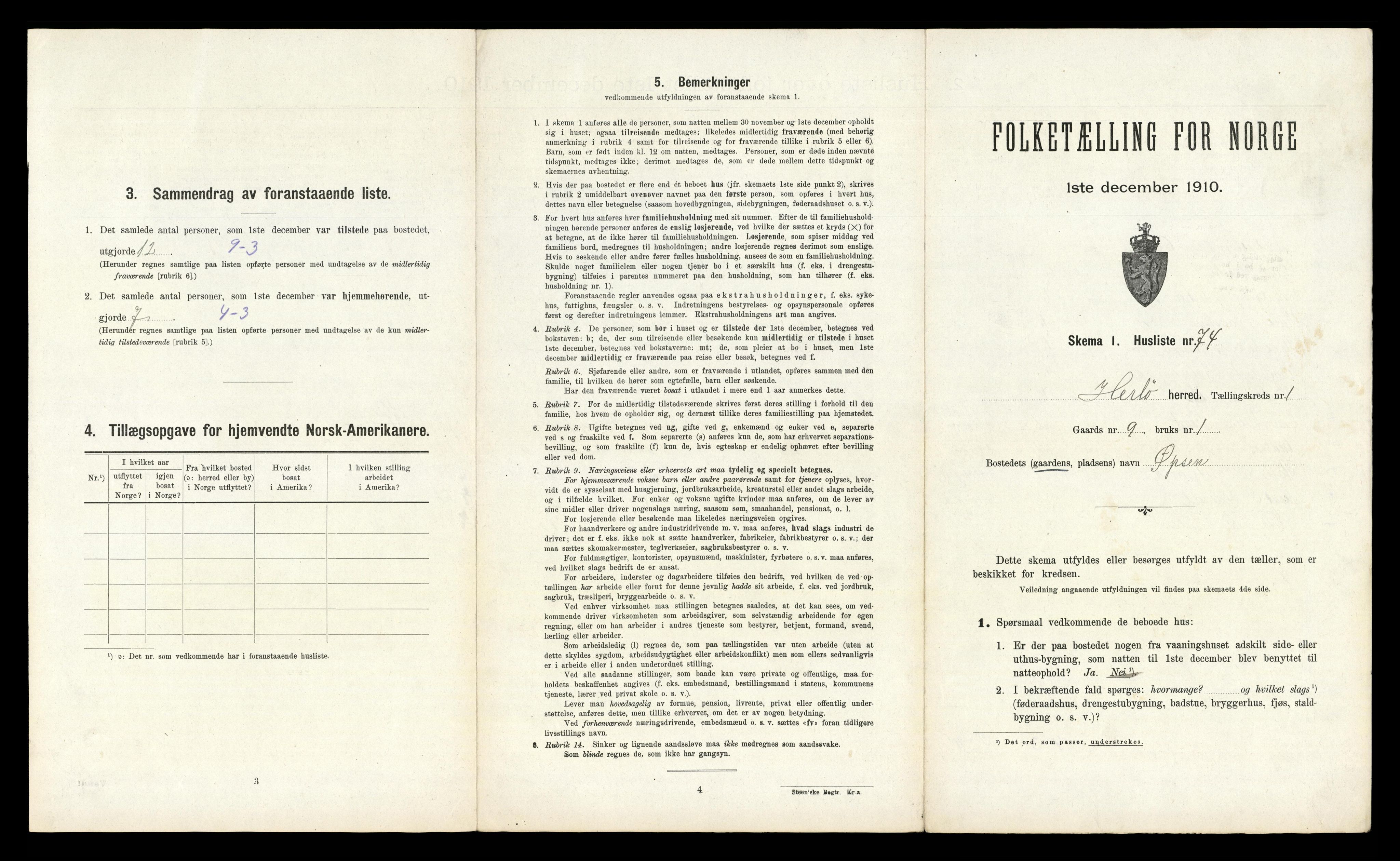 RA, Folketelling 1910 for 1258 Herdla herred, 1910, s. 184