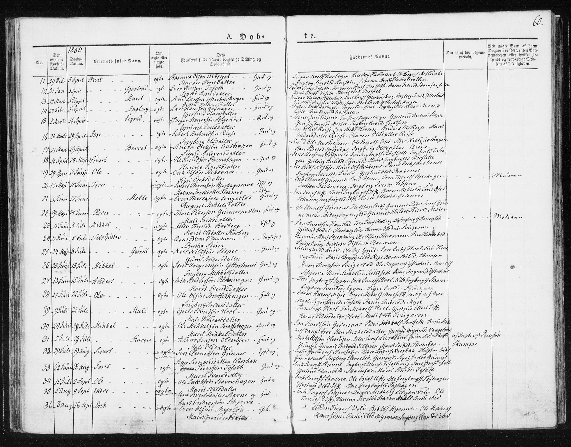 Ministerialprotokoller, klokkerbøker og fødselsregistre - Sør-Trøndelag, SAT/A-1456/674/L0869: Ministerialbok nr. 674A01, 1829-1860, s. 60