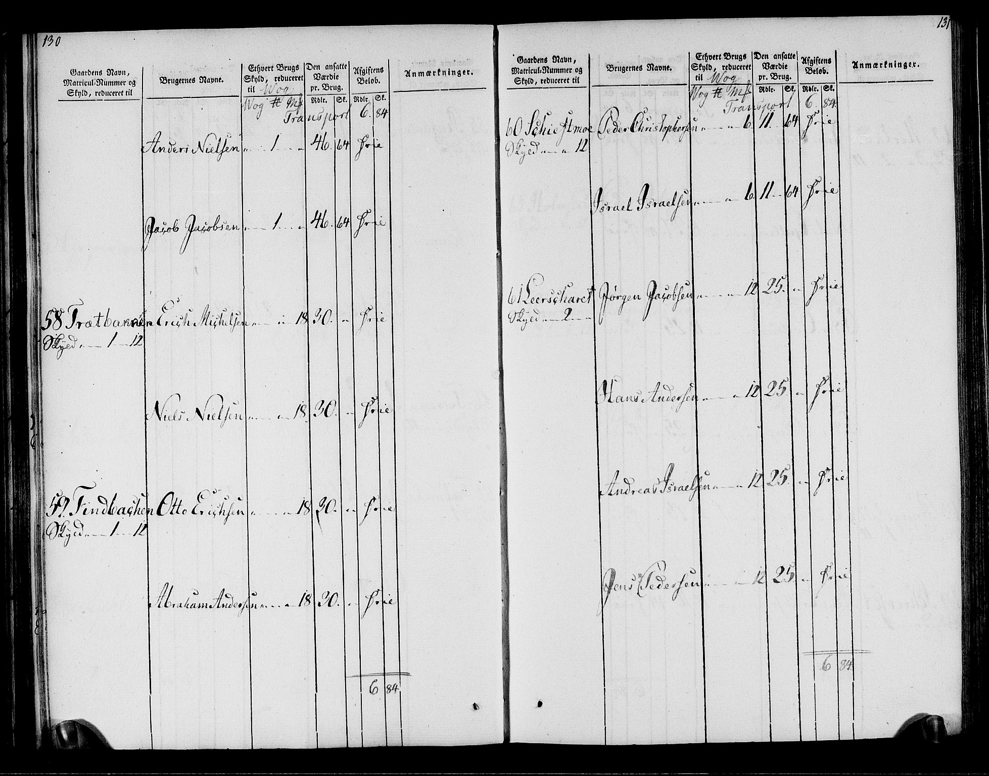 Rentekammeret inntil 1814, Realistisk ordnet avdeling, AV/RA-EA-4070/N/Ne/Nea/L0158: Helgeland fogderi. Oppebørselsregister, 1803-1804, s. 69