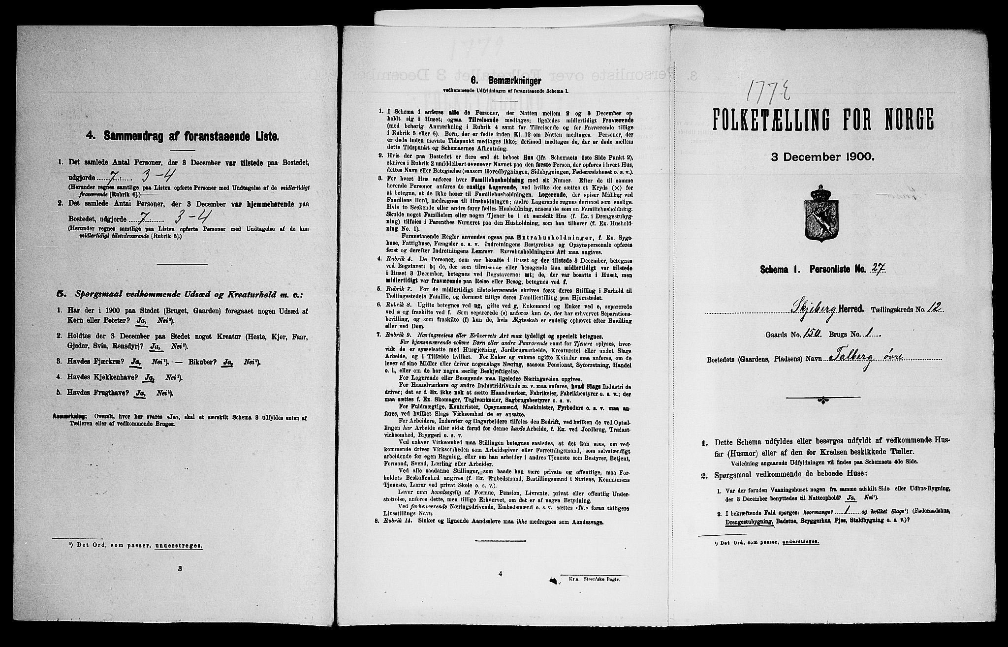SAO, Folketelling 1900 for 0115 Skjeberg herred, 1900, s. 1501