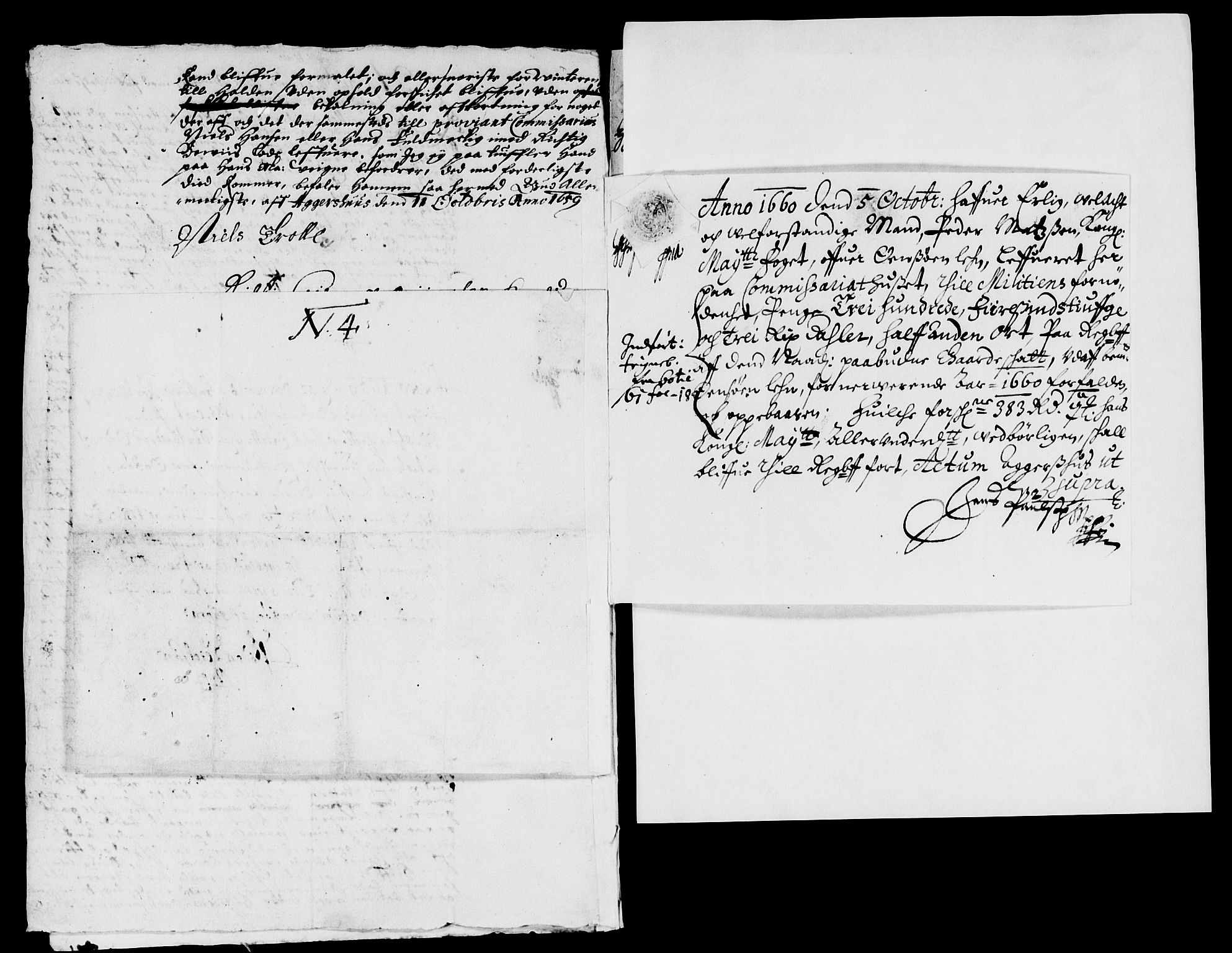 Rentekammeret inntil 1814, Reviderte regnskaper, Lensregnskaper, AV/RA-EA-5023/R/Rb/Rbe/L0004: Onsøy len, 1656-1674