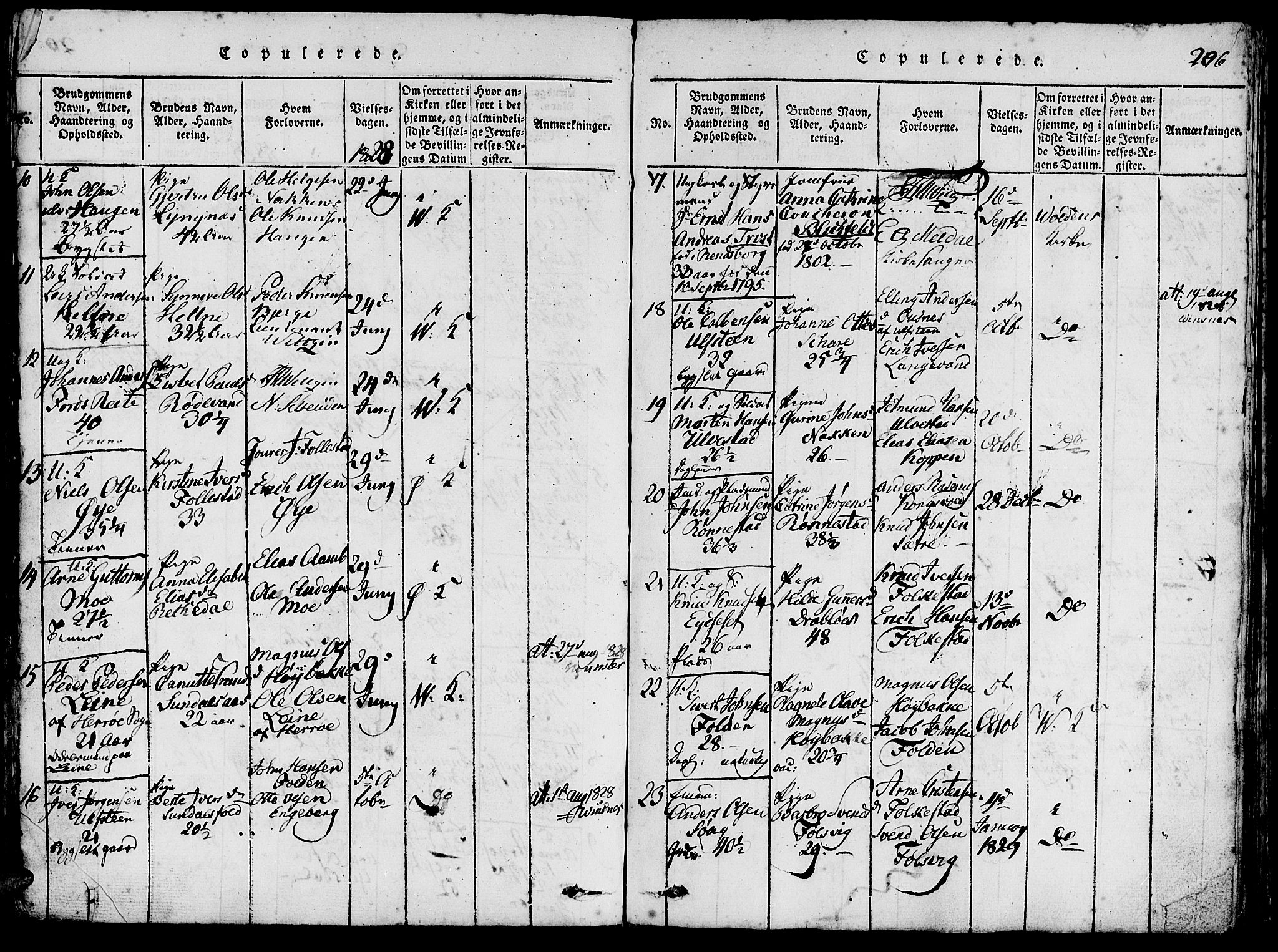 Ministerialprotokoller, klokkerbøker og fødselsregistre - Møre og Romsdal, SAT/A-1454/511/L0138: Ministerialbok nr. 511A05, 1817-1832, s. 206