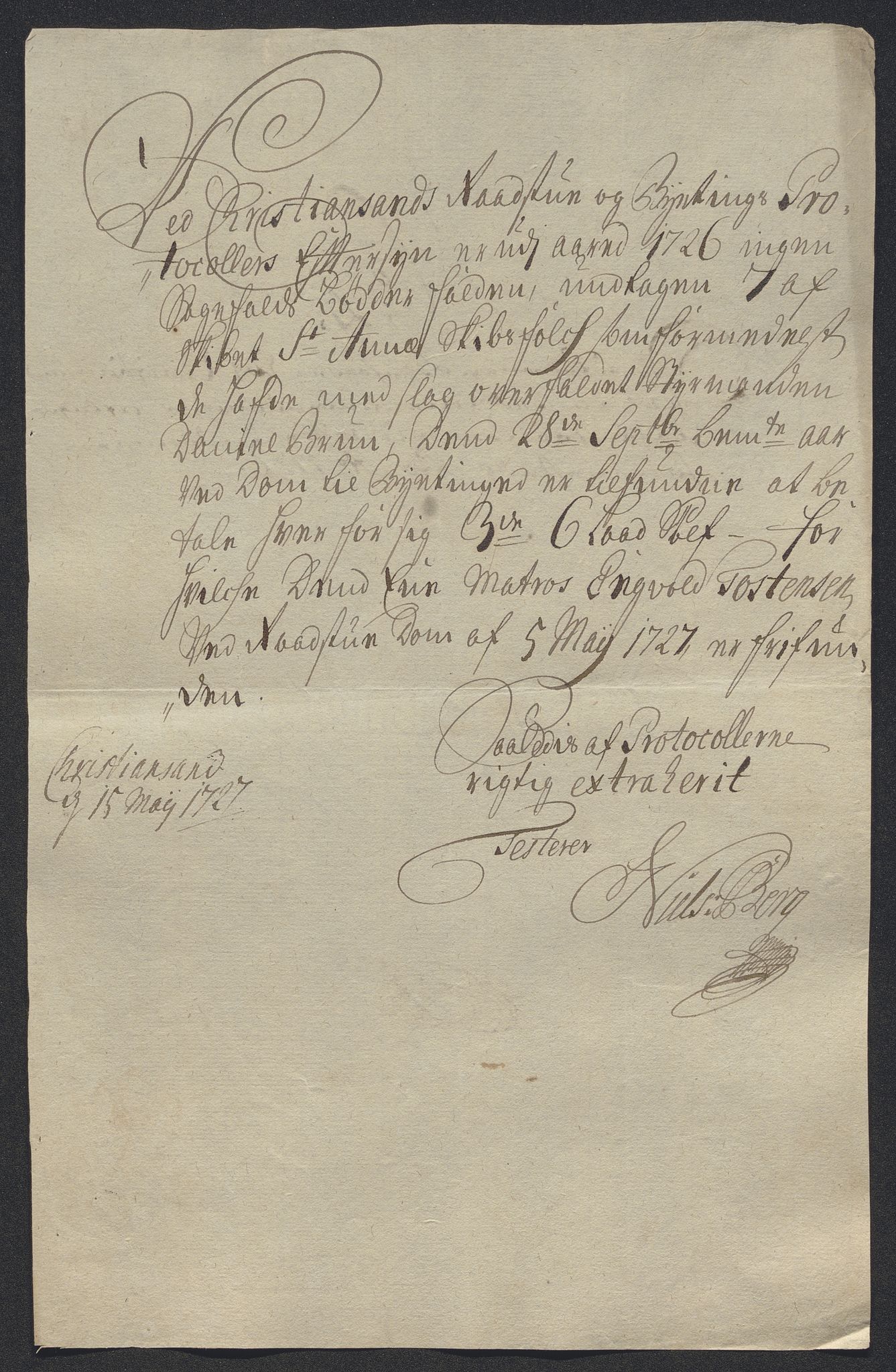 Rentekammeret inntil 1814, Reviderte regnskaper, Byregnskaper, AV/RA-EA-4066/R/Rm/L0286: [M19] Sikt og sakefall, 1719-1727, s. 548