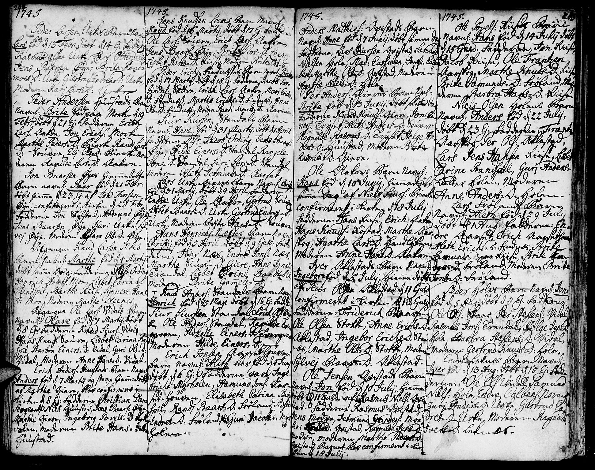Ministerialprotokoller, klokkerbøker og fødselsregistre - Møre og Romsdal, AV/SAT-A-1454/515/L0205: Ministerialbok nr. 515A01, 1733-1764, s. 202-203