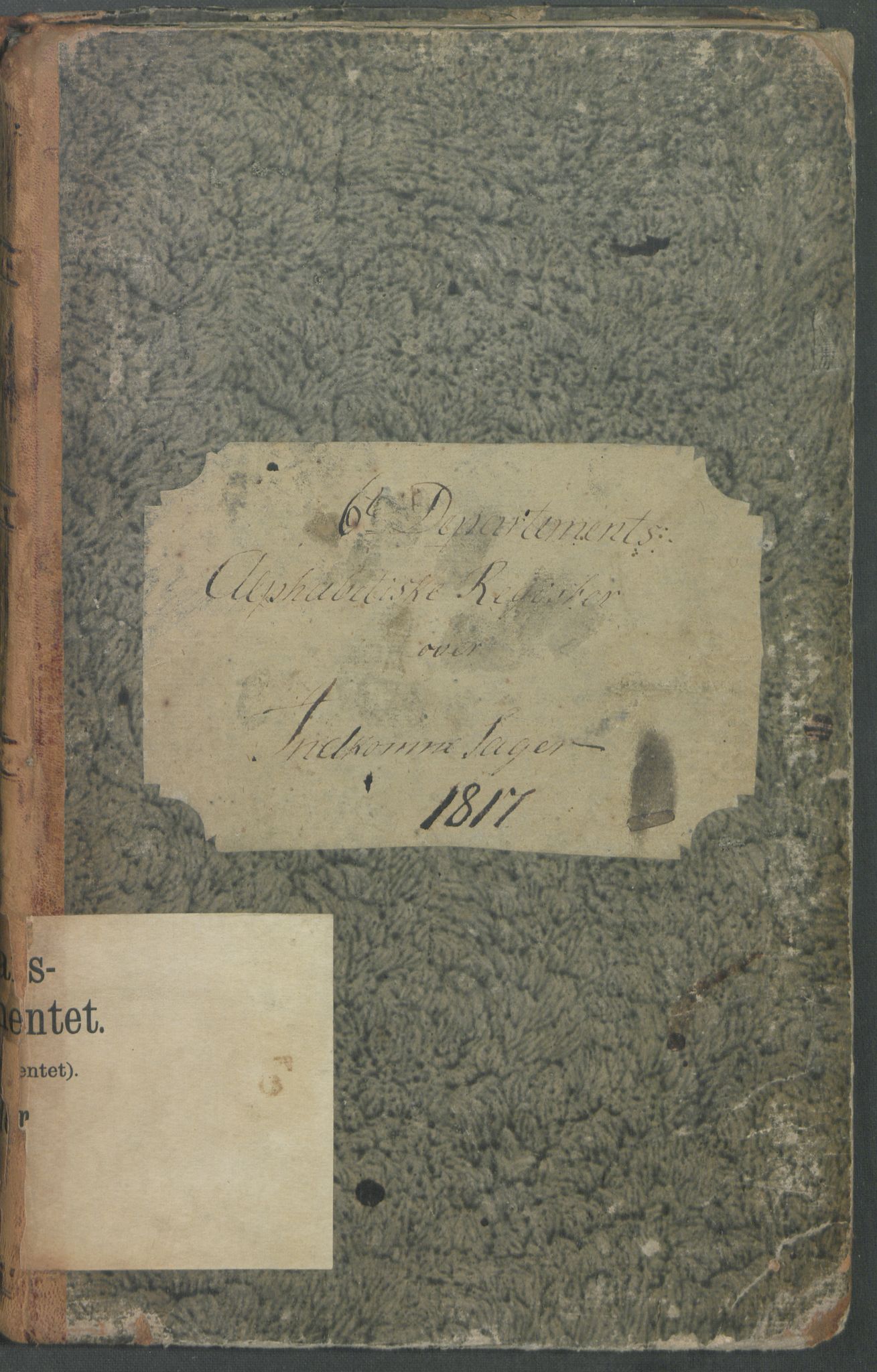 Armédepartementet, RA/RAFA-3493/C/Ca/L0013: 6. Departements register over innkomne saker, 1817