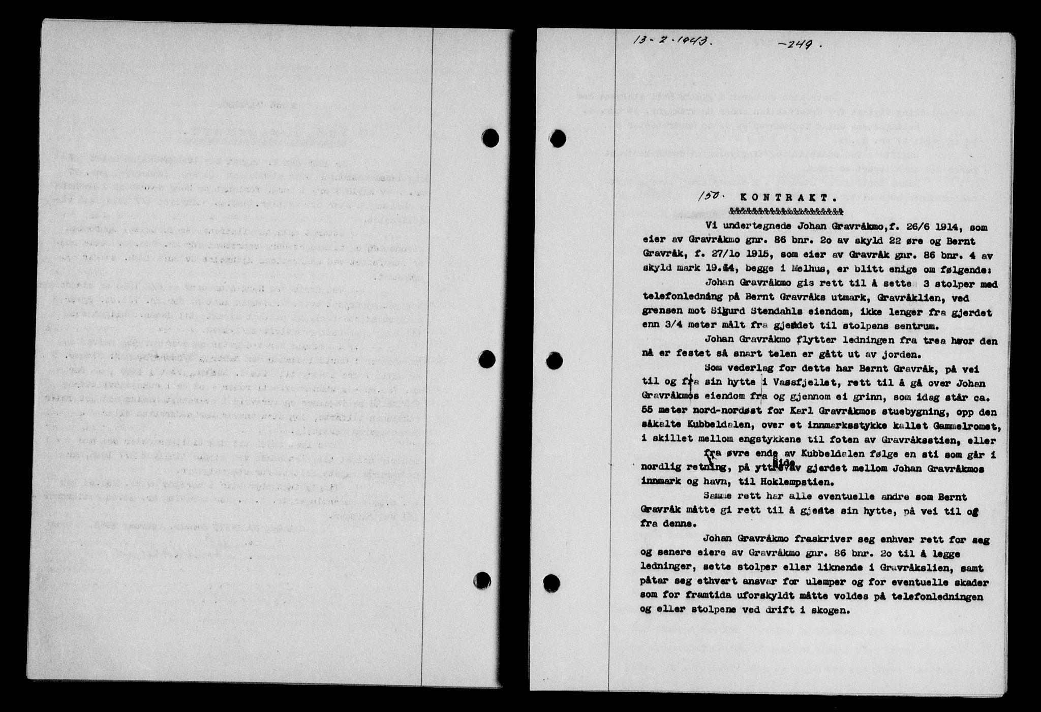 Gauldal sorenskriveri, SAT/A-0014/1/2/2C/L0056: Pantebok nr. 61, 1942-1943, Dagboknr: 150/1943