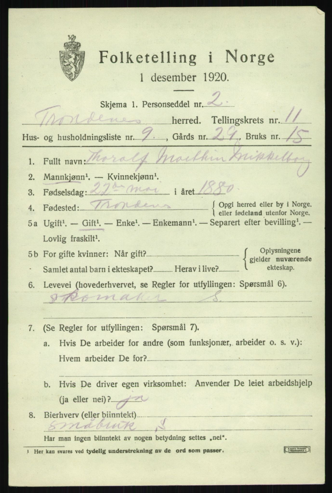 SATØ, Folketelling 1920 for 1914 Trondenes herred, 1920, s. 8403