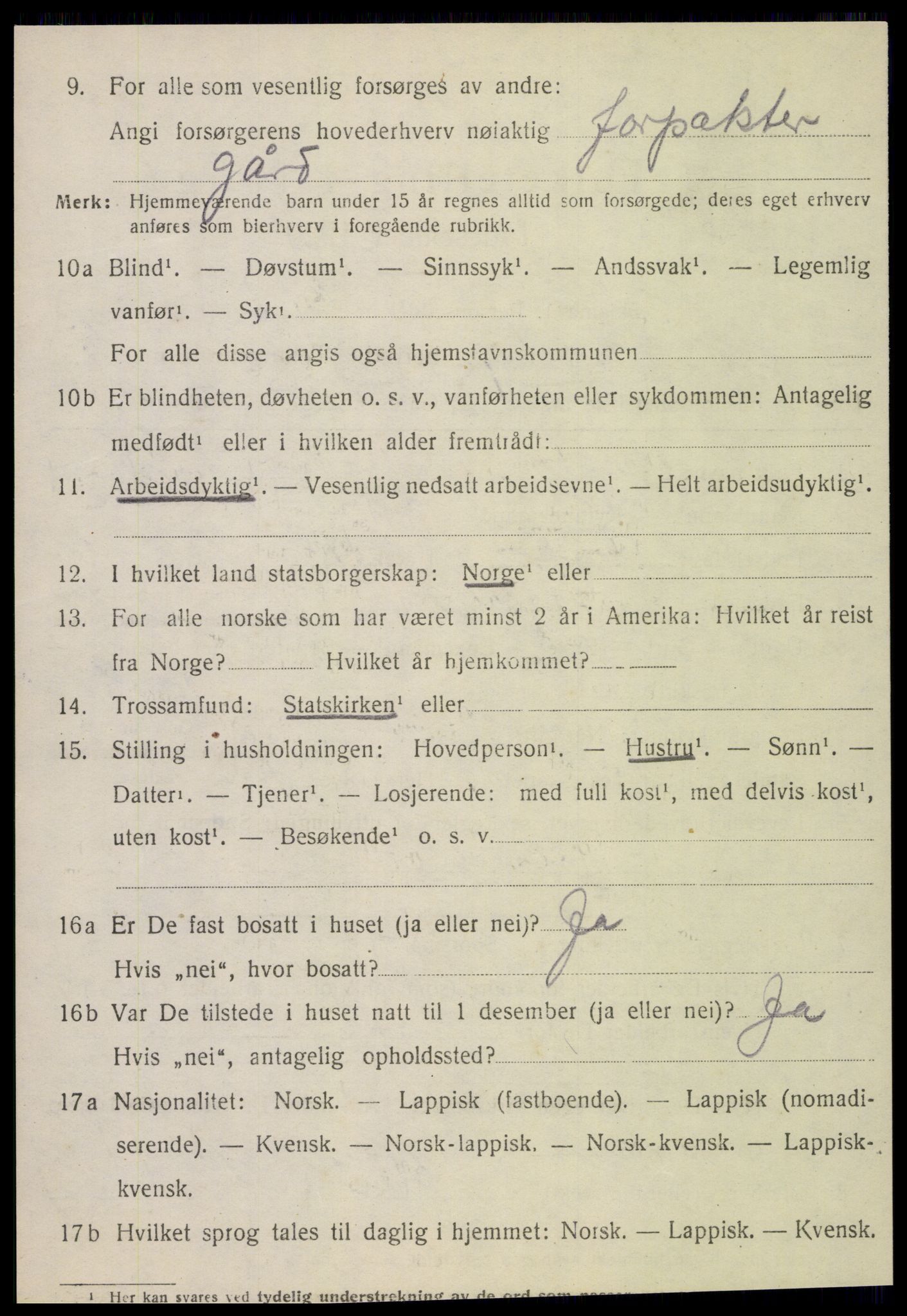 SAT, Folketelling 1920 for 1824 Vefsn herred, 1920, s. 3174