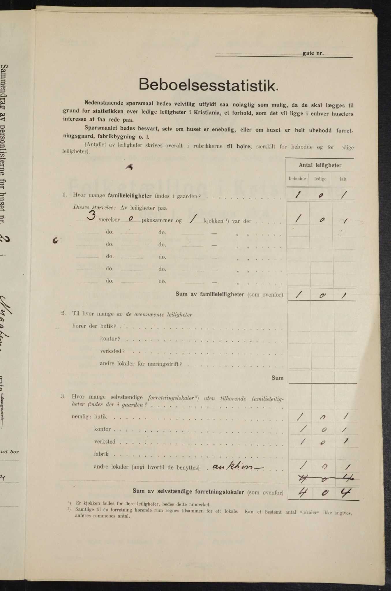 OBA, Kommunal folketelling 1.2.1914 for Kristiania, 1914, s. 73919