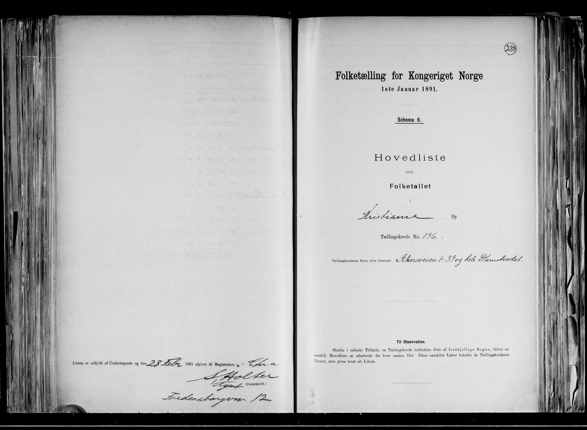 RA, Folketelling 1891 for 0301 Kristiania kjøpstad, 1891, s. 62626