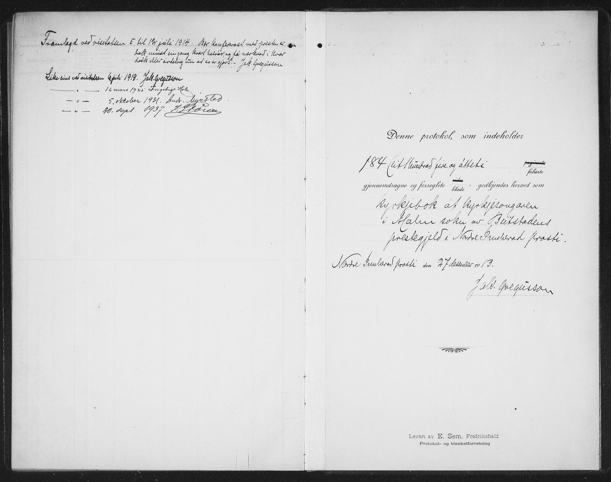 Ministerialprotokoller, klokkerbøker og fødselsregistre - Nord-Trøndelag, SAT/A-1458/745/L0434: Klokkerbok nr. 745C03, 1914-1937