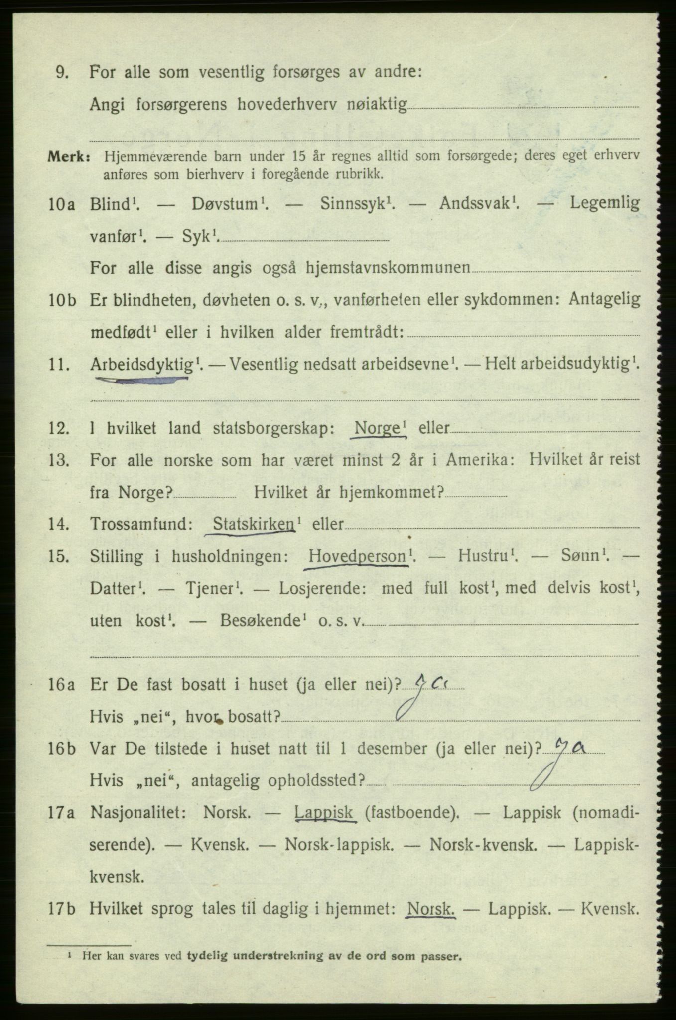 SATØ, Folketelling 1920 for 2017 Kvalsund herred, 1920, s. 489