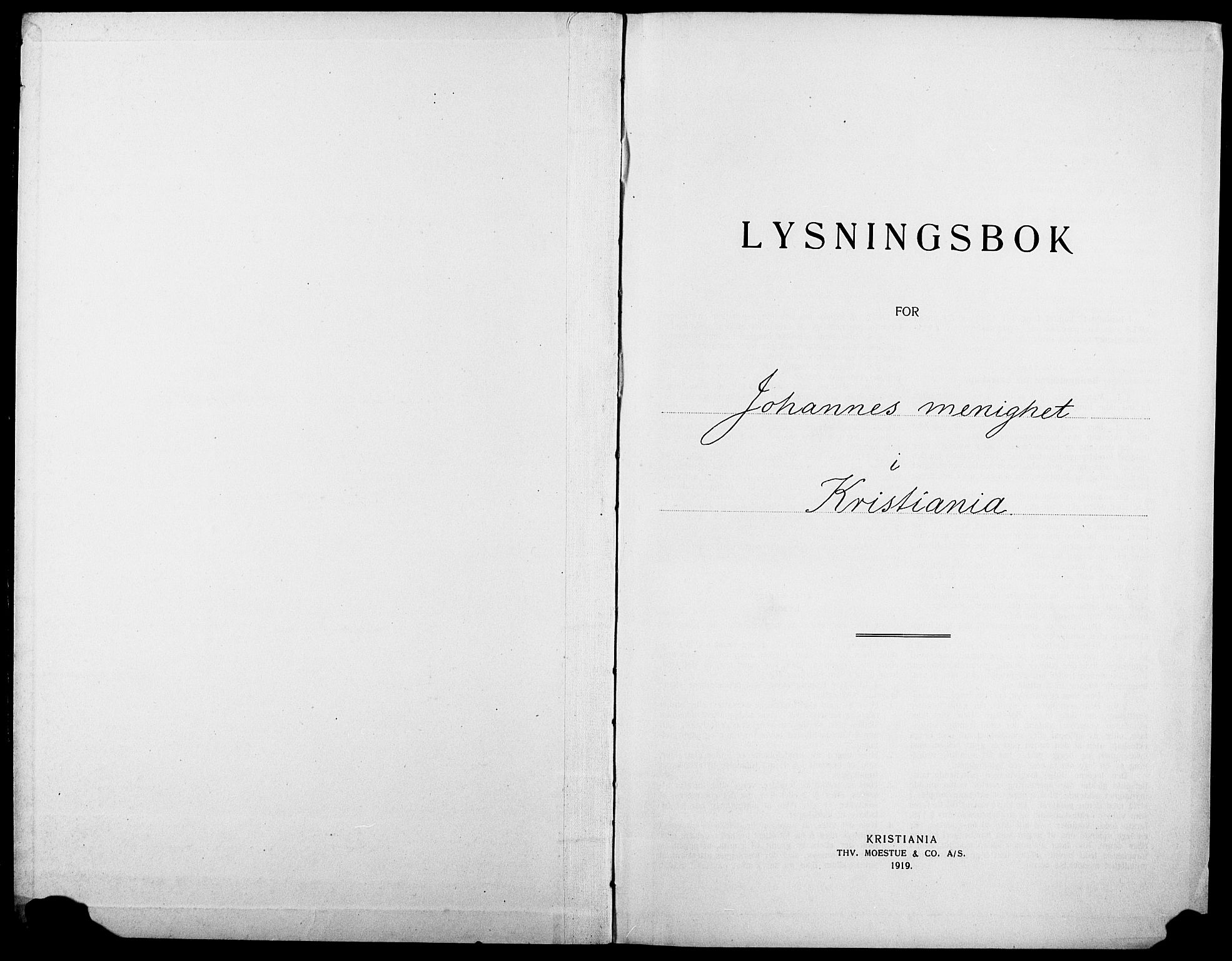 Johannes prestekontor Kirkebøker, AV/SAO-A-10852/H/Ha/L0006: Lysningsprotokoll nr. 6, 1920-1930