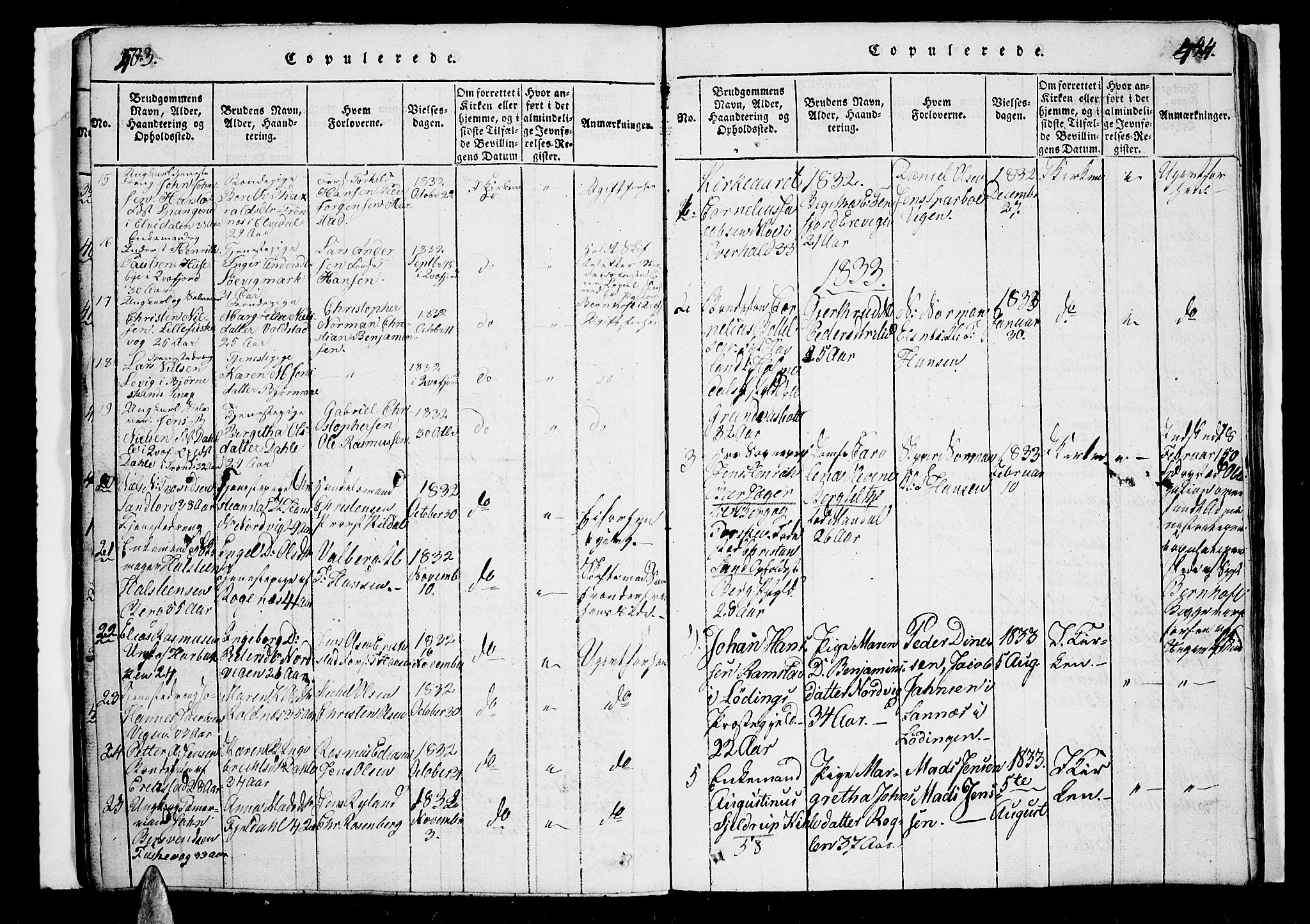 Trondenes sokneprestkontor, AV/SATØ-S-1319/H/Hb/L0003klokker: Klokkerbok nr. 3, 1820-1834, s. 403-404