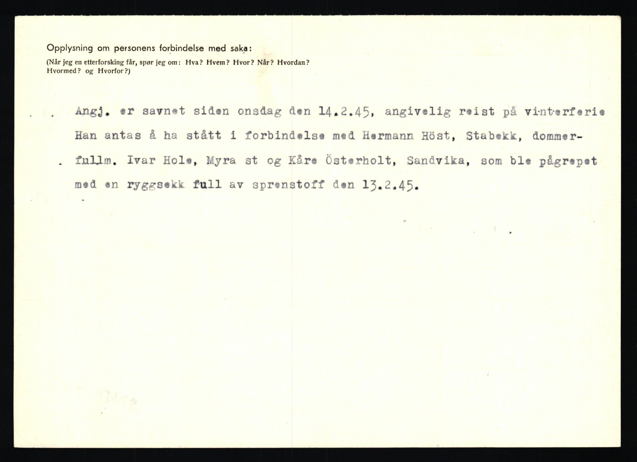 Statspolitiet - Hovedkontoret / Osloavdelingen, AV/RA-S-1329/C/Ca/L0012: Oanæs - Quistgaard	, 1943-1945, s. 7