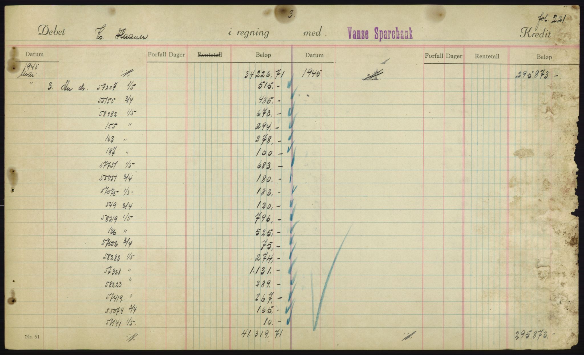 Forsvarsdepartementet, 10. kontor / Oppgjørskontoret, AV/RA-RAFA-1225/D/Db/L0180: Lista oppgjørskontor, 1942-1952, s. 1915